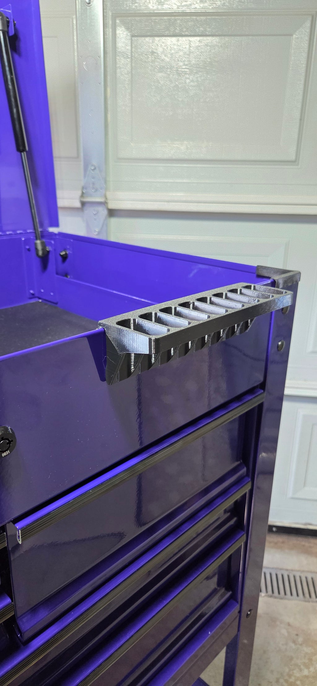 Tool Cart Plier Holder ClipOn Organizer for Pliers of plier styles and sizes ClipOn Design Secures to tool cart or toolbox flange