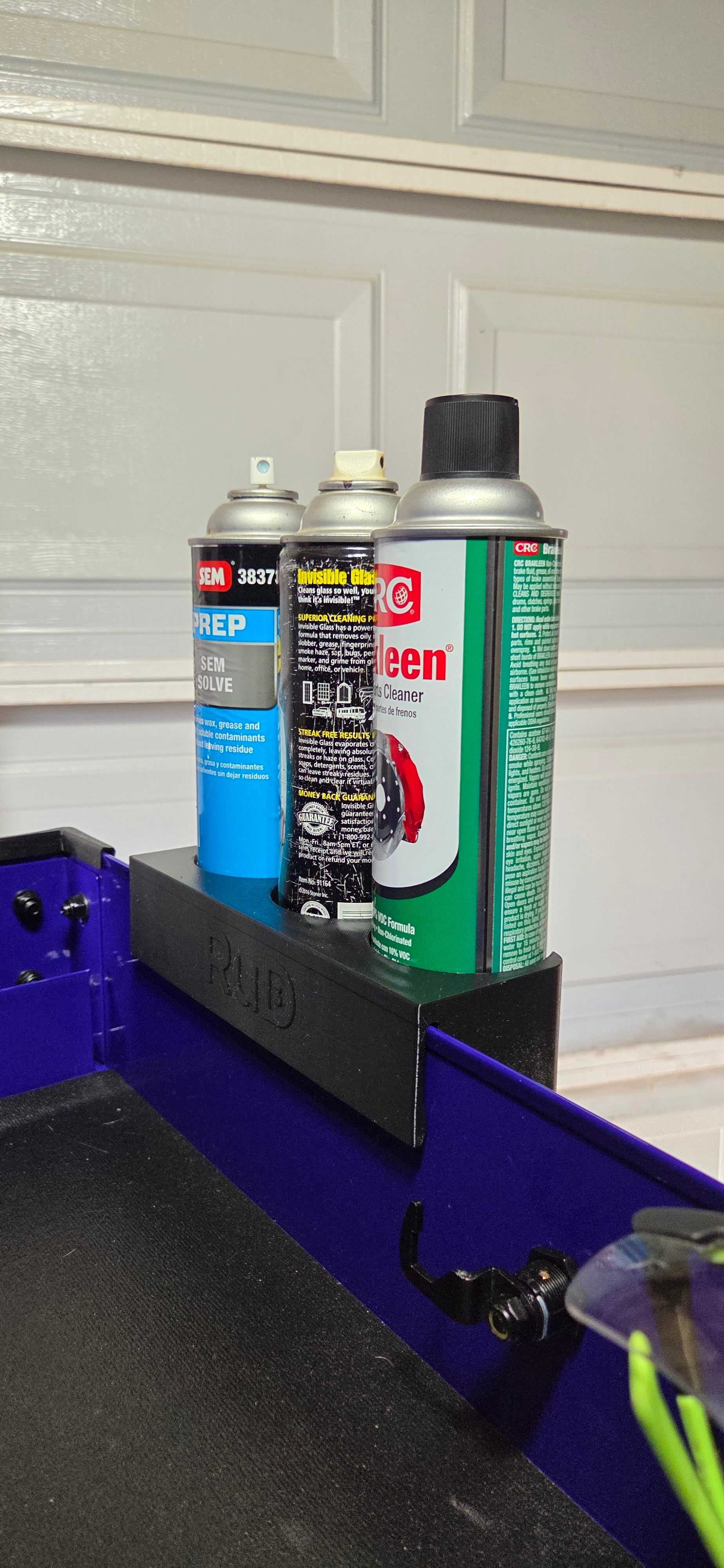 Tool Cart Can Holder | Clip-On Organizer for 3 Aerosol Cans | Fits Most Tool Carts