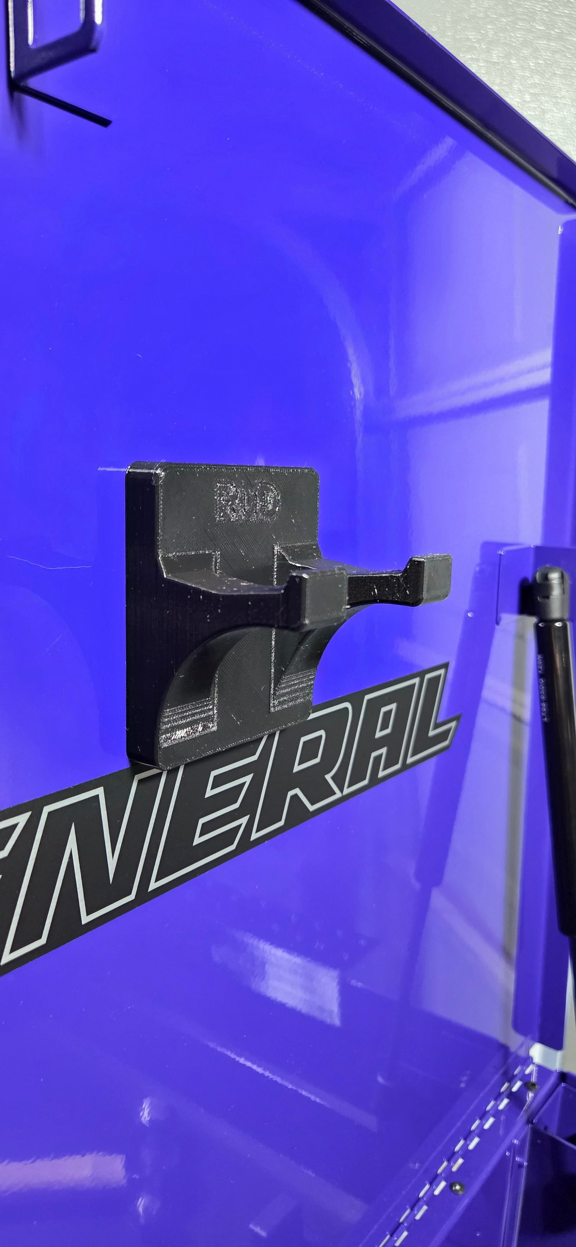 Tool Cart Hammer Holder Clips On or Magnetic Black PETG Organizer of the way while still within easy reach Perfect for shop use