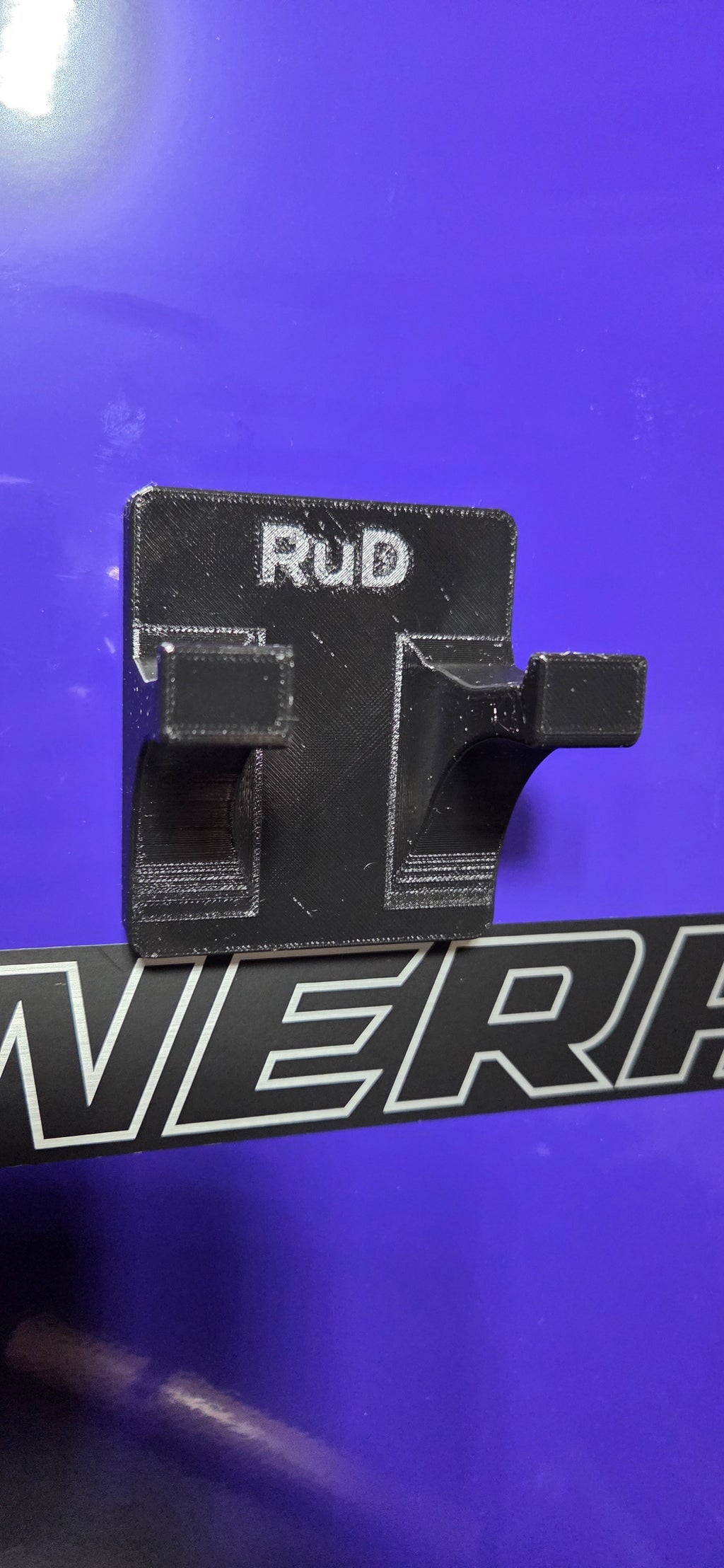 Tool Cart Hammer Holder Clips On or Magnetic Black PETG Organizer design installs in seconds keeping your hammer upright and out