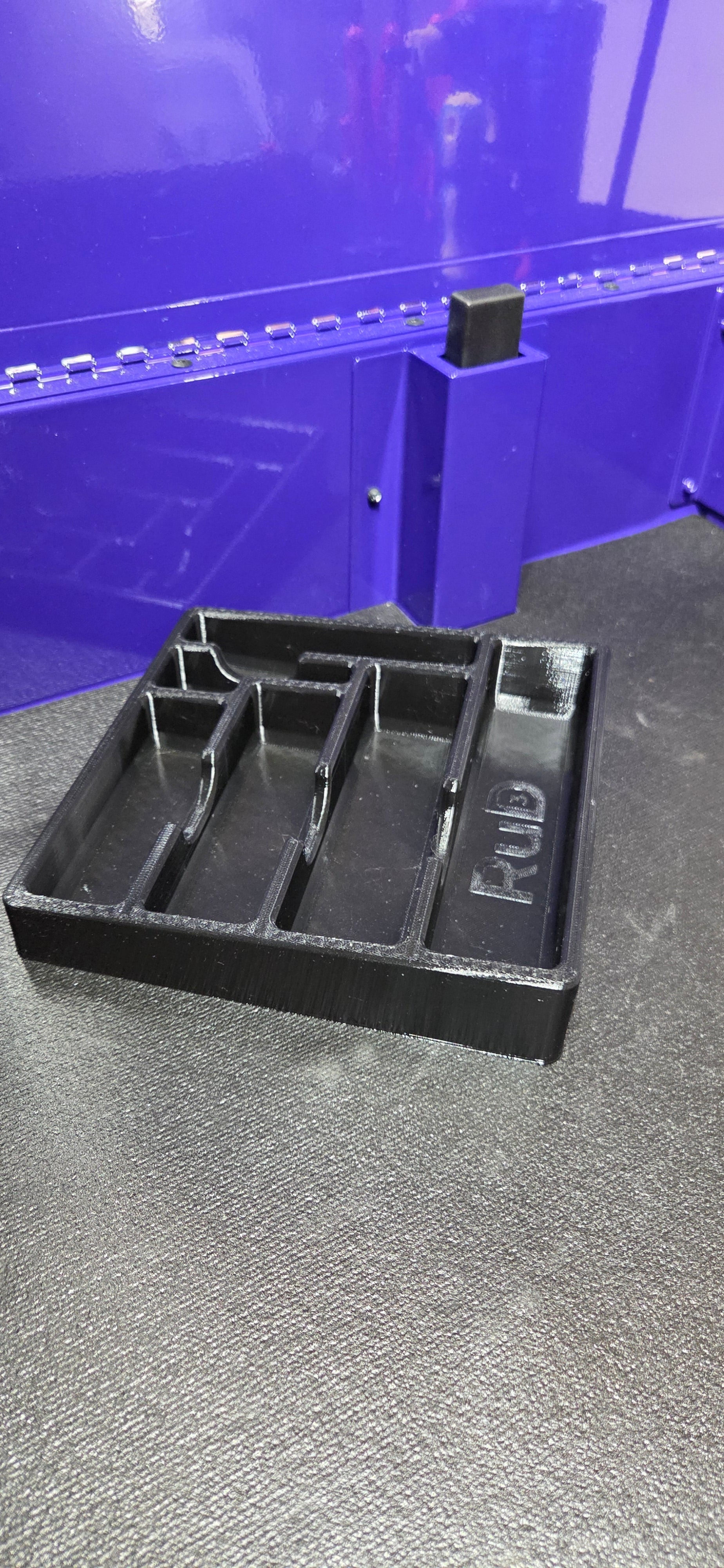 Drill Bit Tray Compartment Drawer Organizer Black PETG bits Printed in Black PETG for heat and chemical resistance it drops into