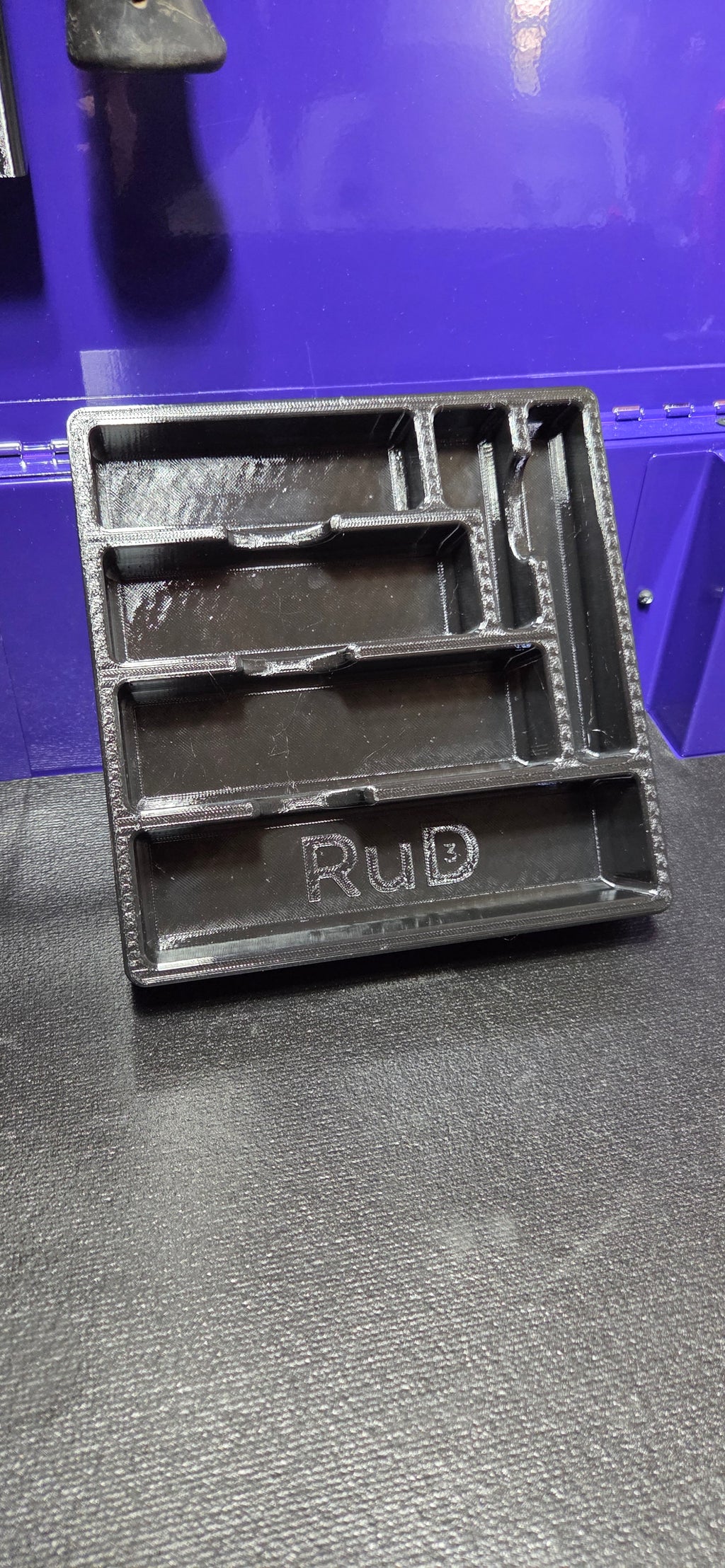 Drill Bit Tray Compartment Drawer Organizer Black PETG This compact tray is designed for techs who keep several sets on hand and