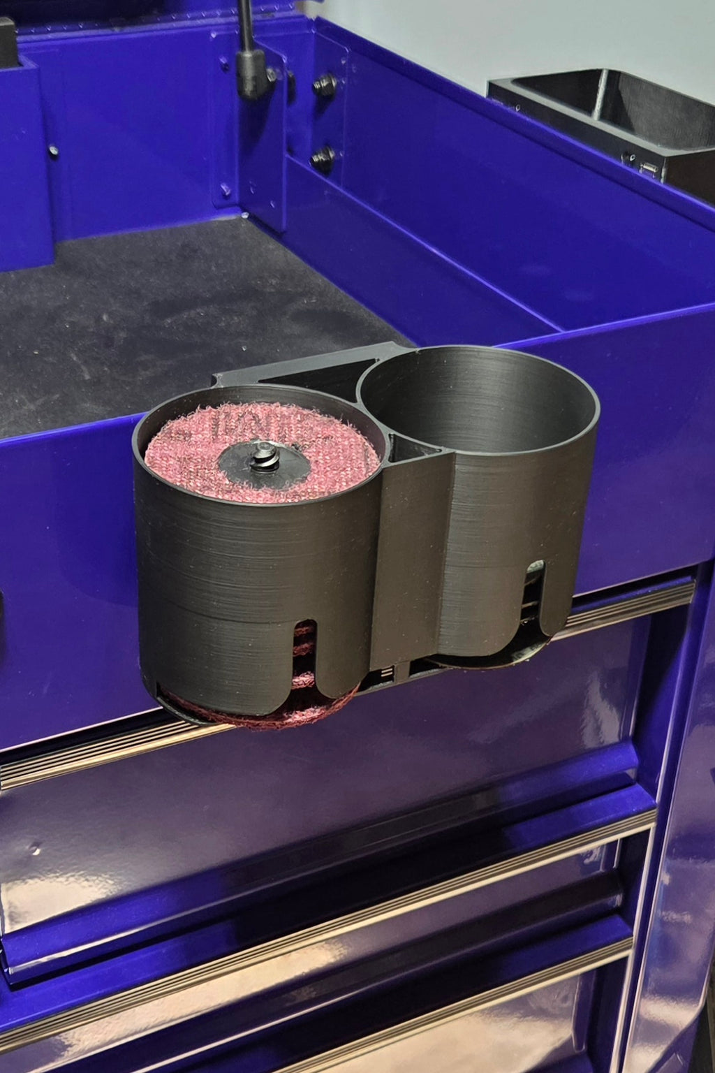 Sanding Disc Dispenser Toolbox Clip Dual Slot Organizer side of your toolbox giving you quick access to your sanding discs while