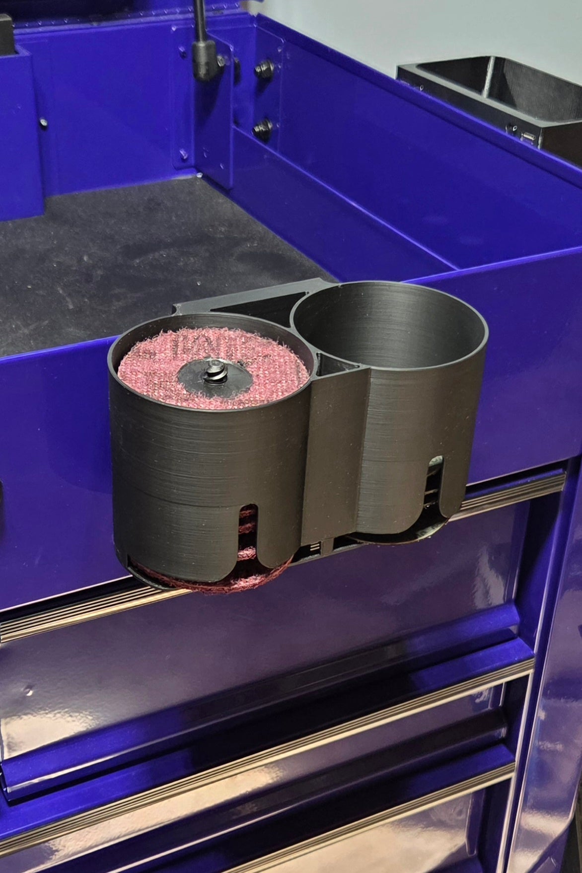 Sanding Disc Dispenser Toolbox Clip Dual Slot Organizer side of your toolbox giving you quick access to your sanding discs while