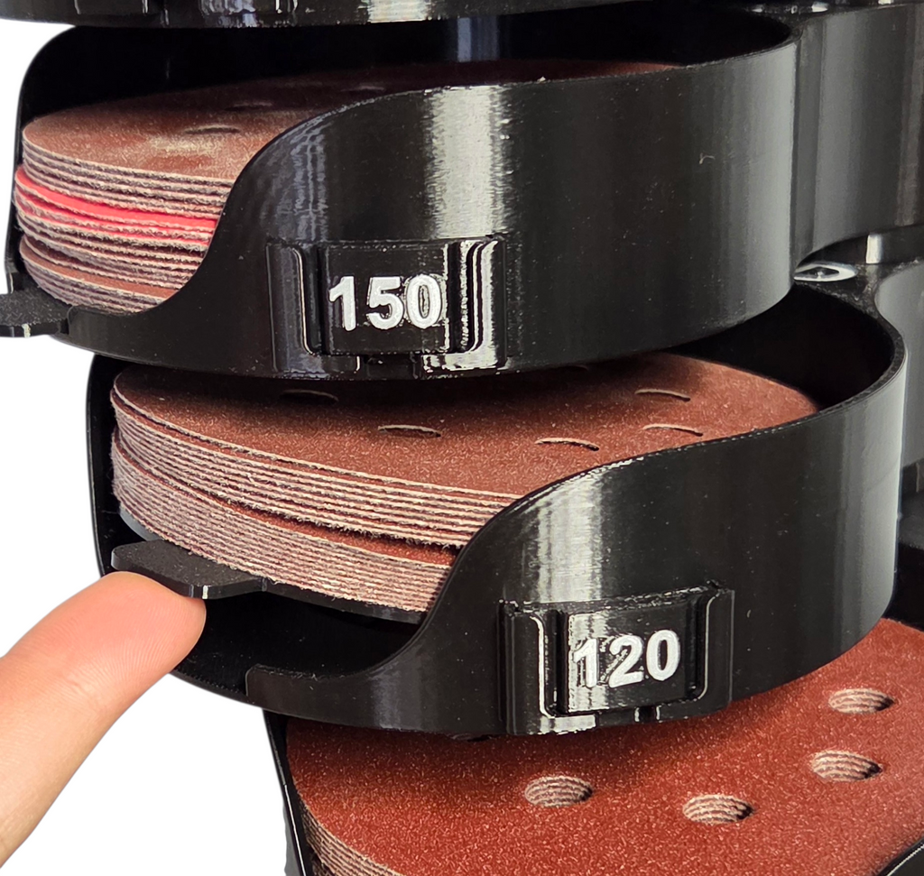 5 Inch Sanding Disc Wall Organizer – Swivel Grit Storage System