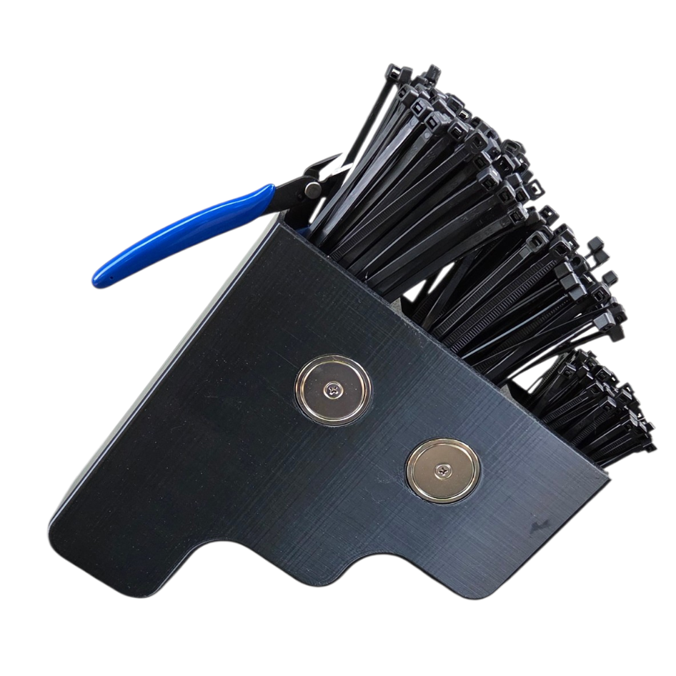 Magnetic Zip Tie Holder – Organizer for 5, 8, and 11 Inch Cable Ties
