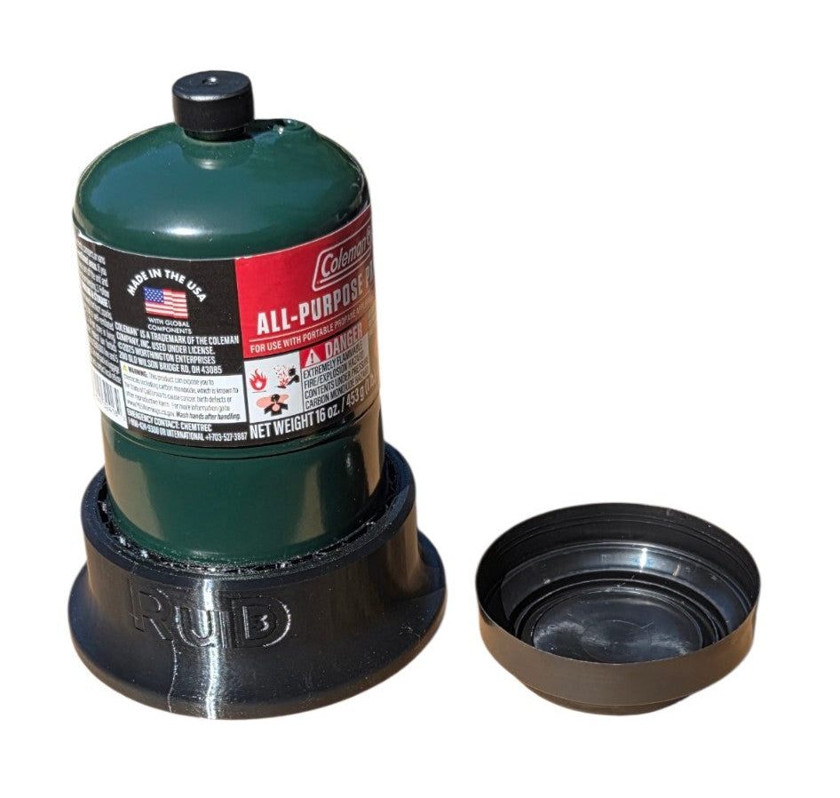 16 oz Propane Bottle Base Stabilizer – Wide 5.5" Stand with Flexible Fit Insert