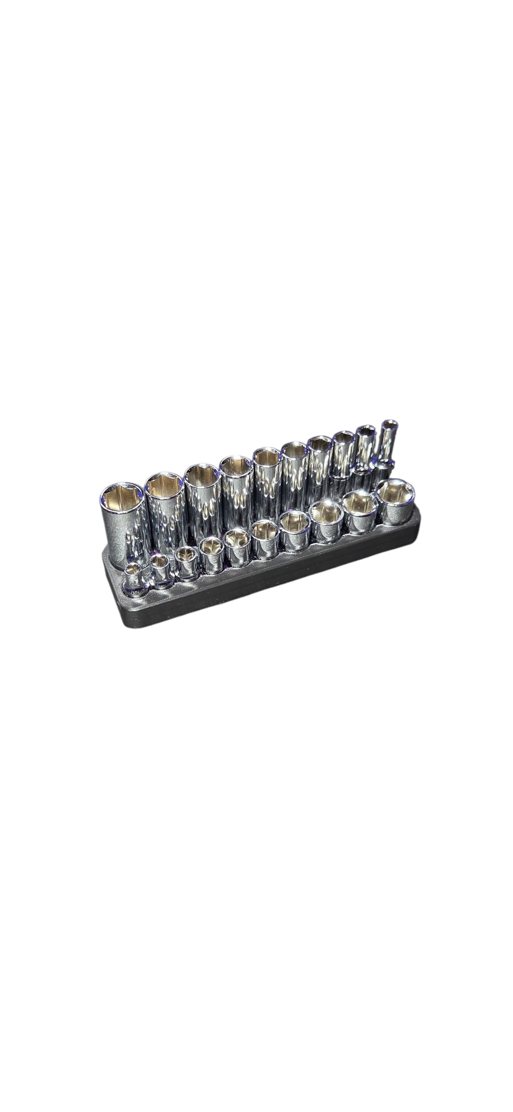 Socket Holder for Quinn Metric Socket Sets Shallow Deep Set Tray Keep your sockets neat compact and easy to access This D printed
