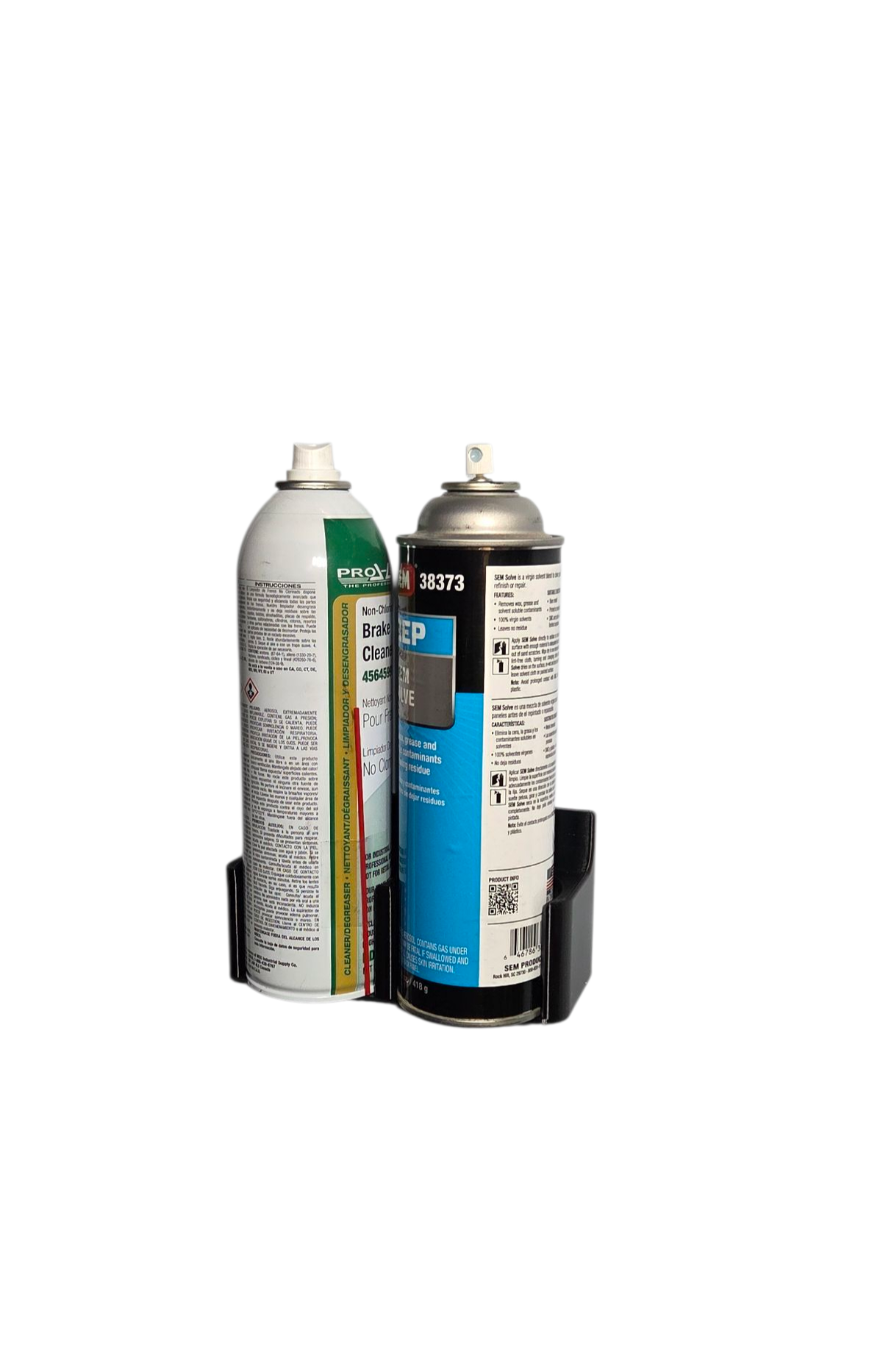 Aerosol Can Holder Wall Mounted Rack Black PLA Strong lightweight and perfect for indoor shop or garage use Two Sizes Available