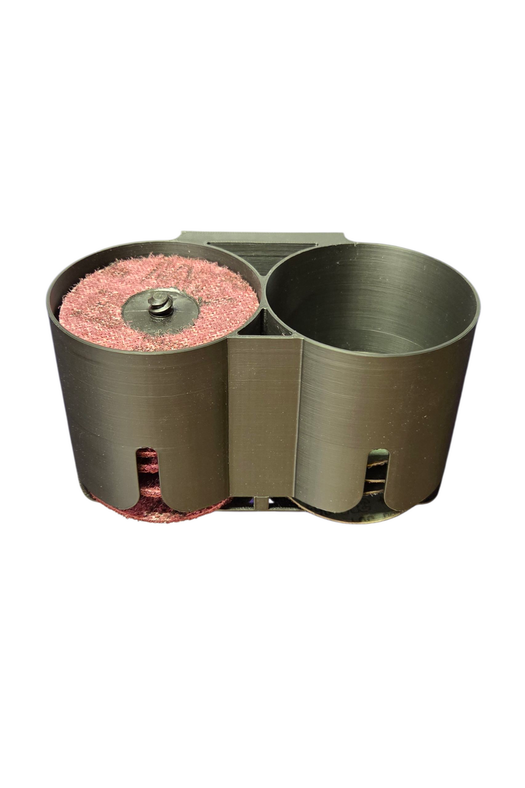 Sanding Disc Dispenser Toolbox Clip Dual Slot Organizer store two different grits side by side stacking discs in from the top and