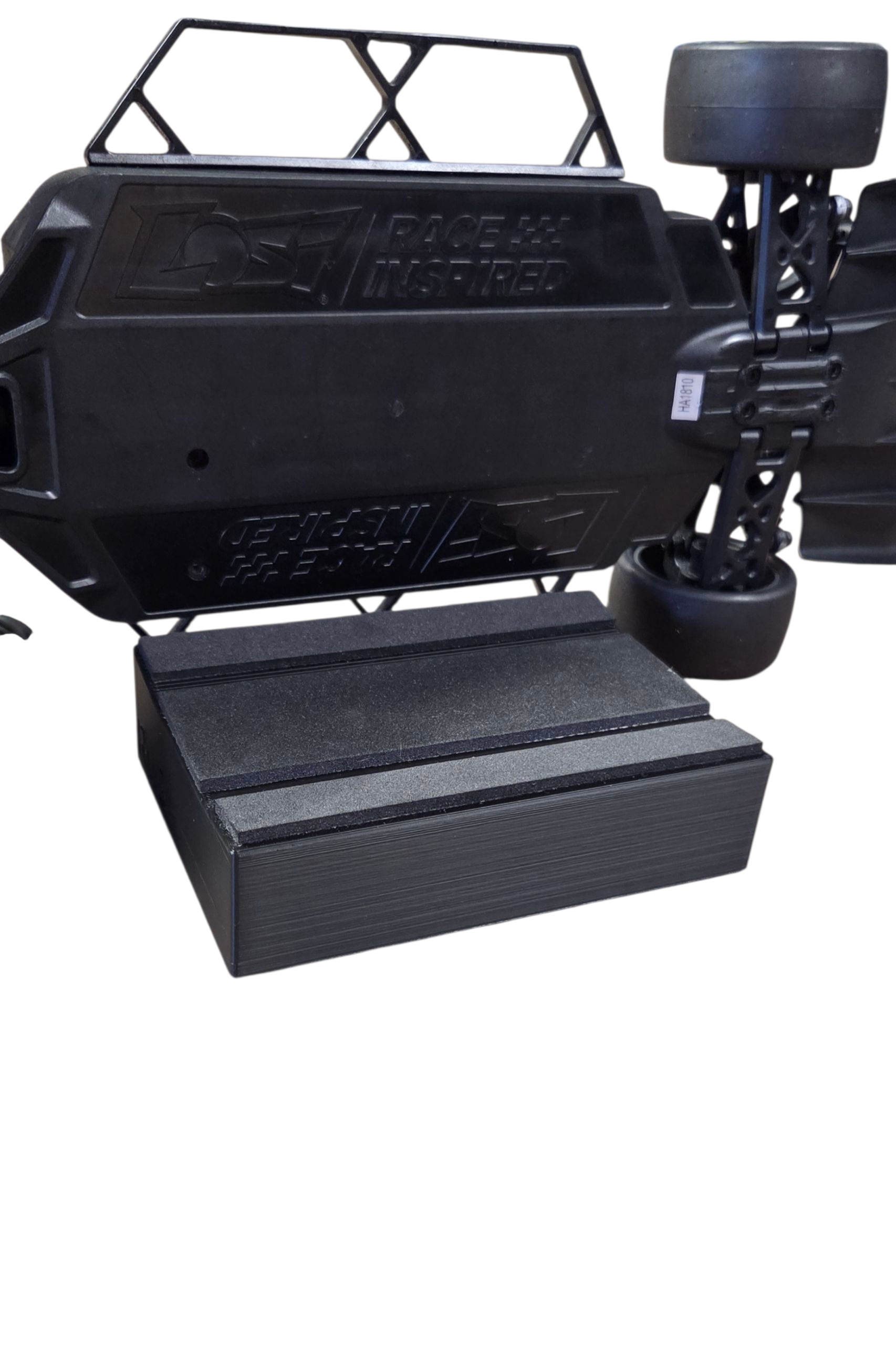 RC Stock Car Display Race Stand Simple solid support for your RC stock car This basic stand is a solid block with matching angles