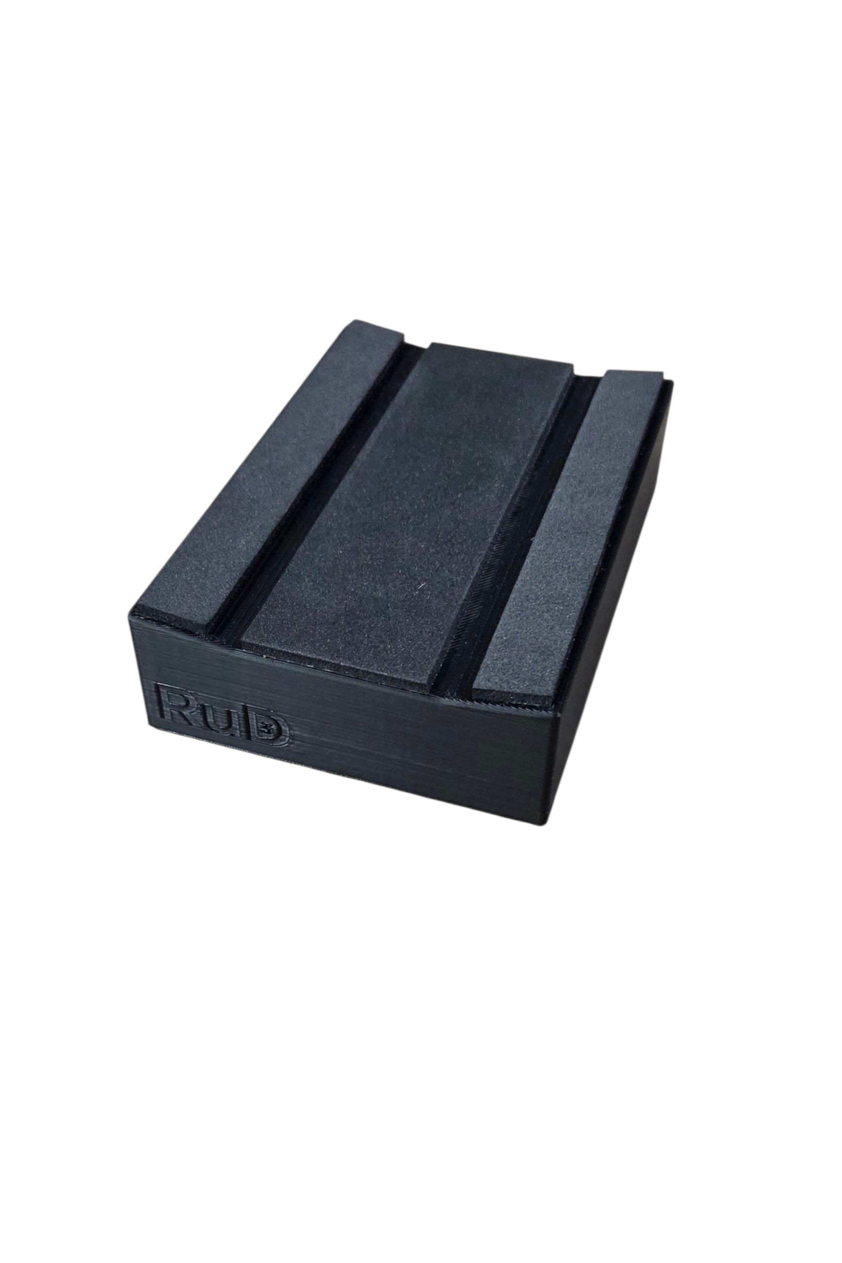 RC Stock Car Display Race Stand sitting securely in the saddle Its designed around the Losi NASCAR platform Shaped top surface