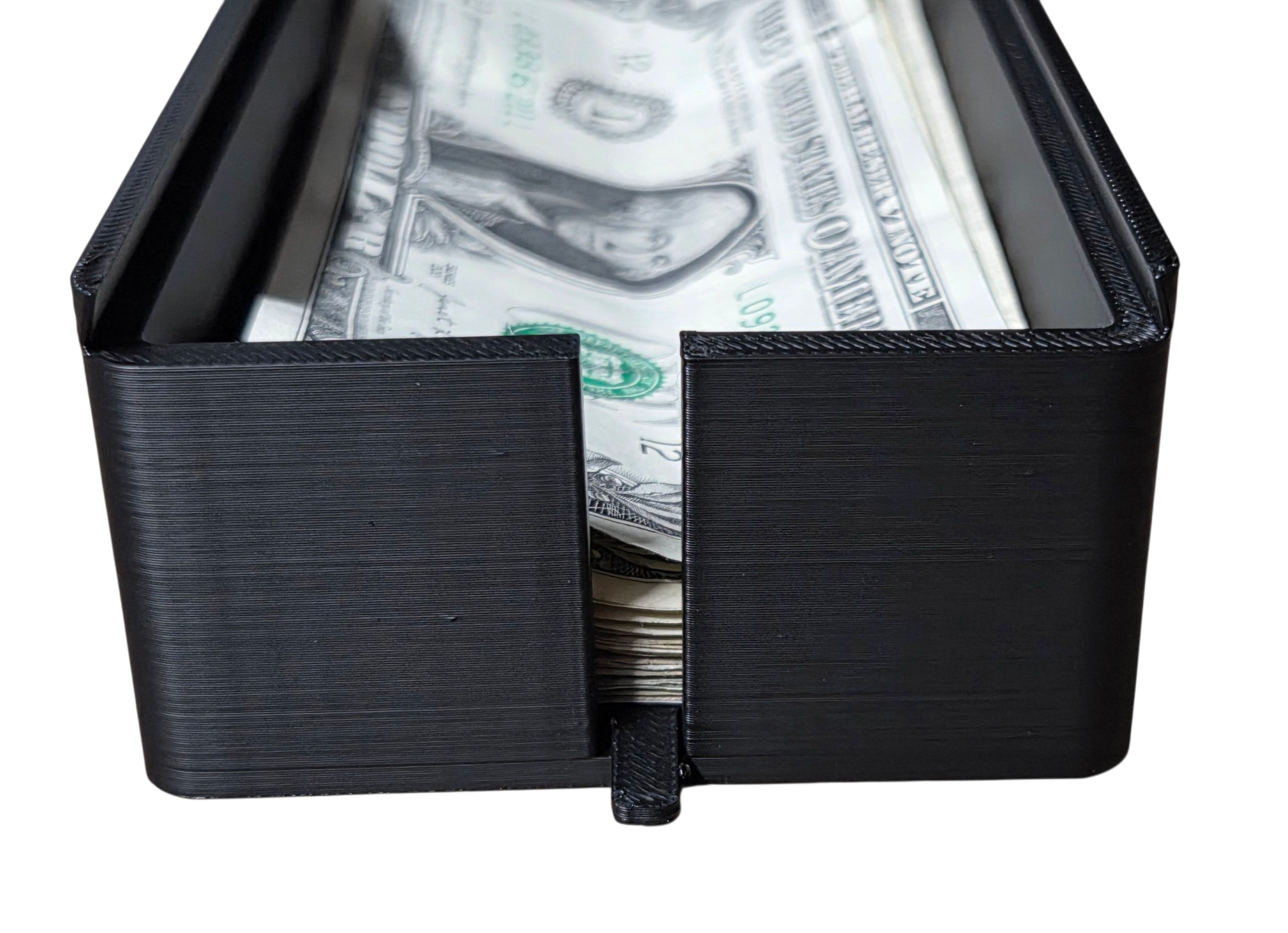 Cash Box SlideTop Money Holder for USD easily grab your money when needed Sized for USD bills it makes a perfect modern piggy