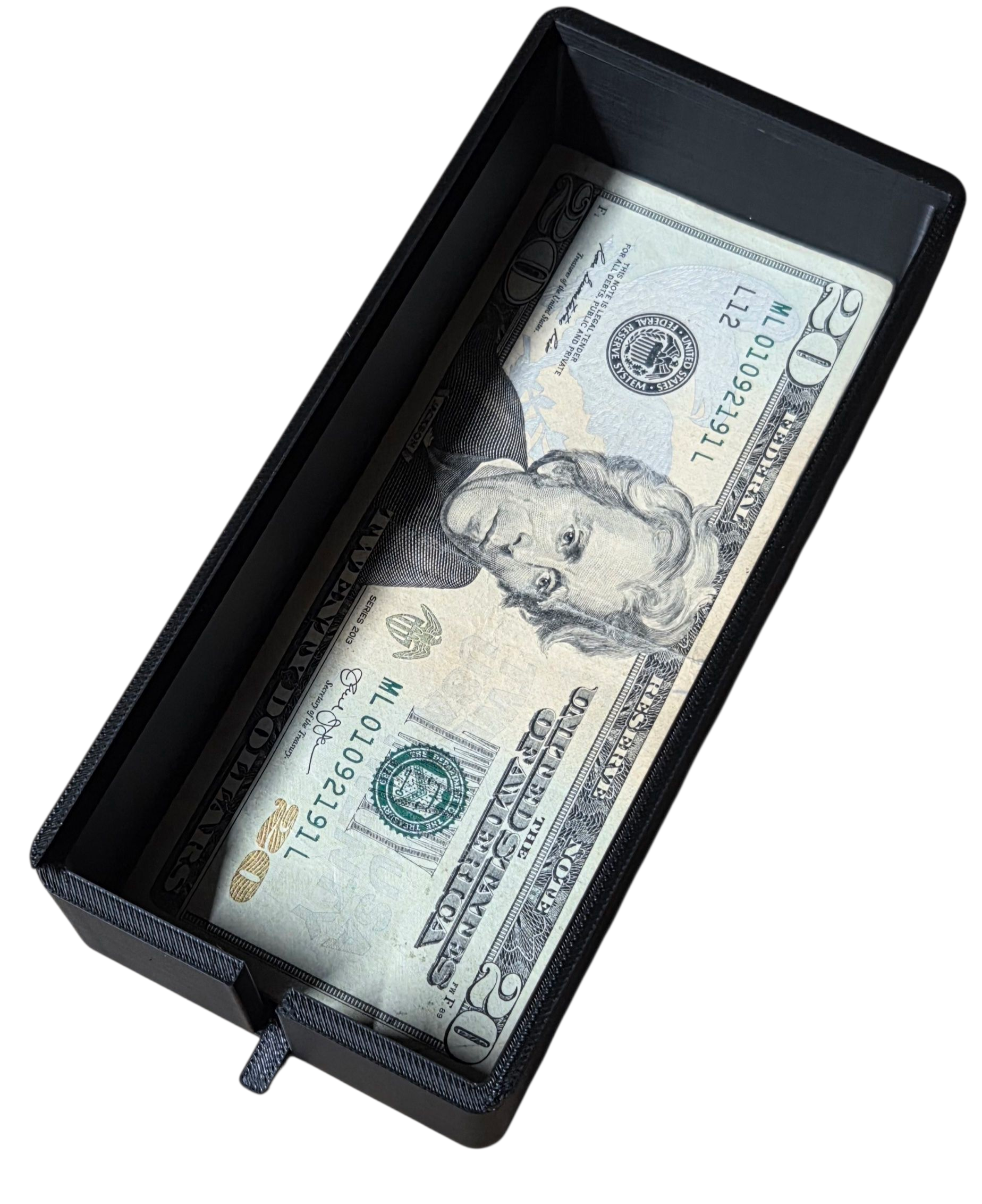 Cash Box SlideTop Money Holder for USD desk accessory for savings and tip storage Slideopen lid for quick access Fits standard US