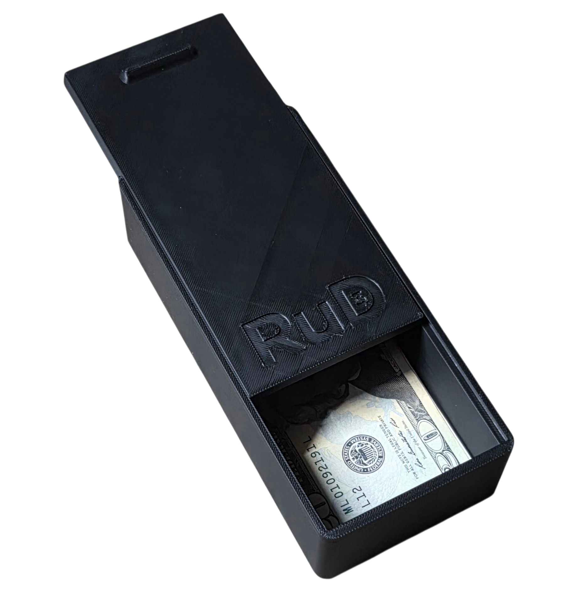 Cash Box SlideTop Money Holder for USD A simple clean way to stash and organize your cash This PLA cash box features a smooth