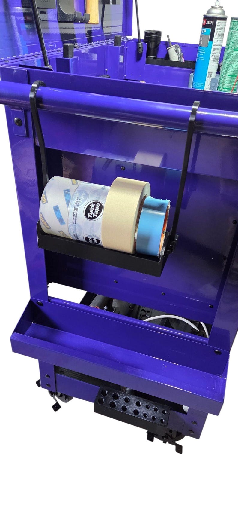 Toolbox Hanging Tape Tray Modular Hook System Up to Rolls Add convenient tape storage to your hanging toolbox system This tray is