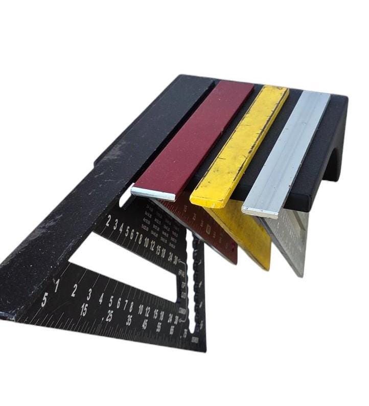 Wall Mounted Speed Square Holder Fits Squares Slot Organizer D printed wallmounted holder is designed to securely store up to