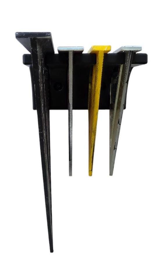 Wall Mounted Speed Square Holder Fits Squares Slot Organizer With two mounting holes it attaches easily to any wall workbench or