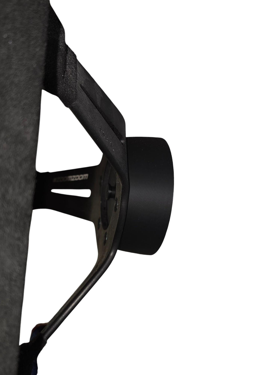 Steering Wheel Wall Mount D Printed Display Hook for Racing Wheels Black PLA off the bench this mount keeps it safe organized and