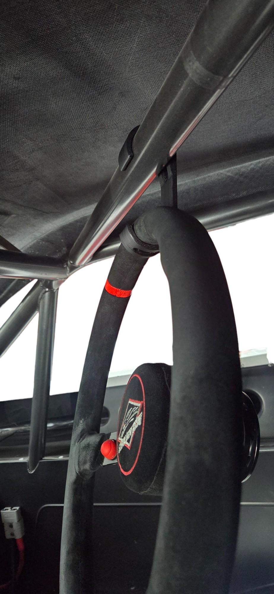 D Printed Roll Bar Steering Wheel Hook ClipOn PETG Holder Keep your steering wheel secure and out of the way This D printed roll