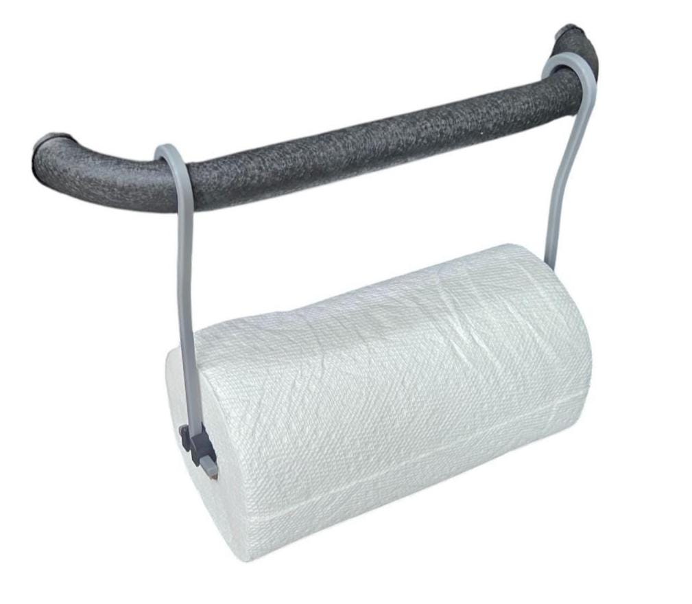 Toolbox Hanging Paper Towel Holder Clips Onto Round Handles Shop or Garage Organizer including US General and many other brands