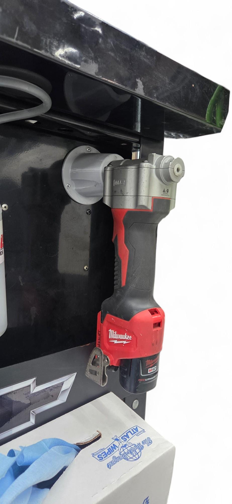 Rivet Gun Base for Milwaukee M D Printed Stand for M Rivet Tool Black PETG Holder while keeping your tool secure Material Printed