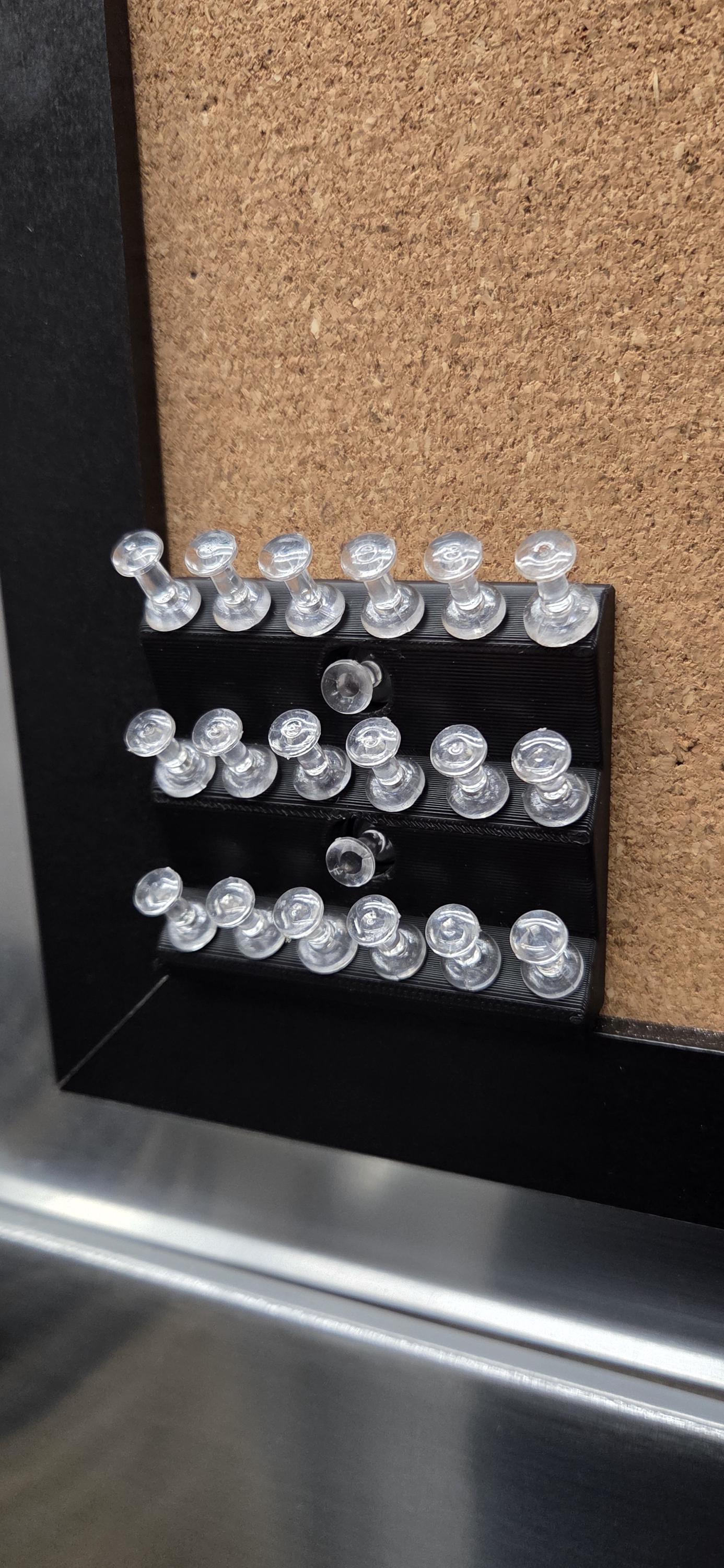 Thumbtack Rack D Printed Cork Board Organizer Holds Thumbtacks Keep your thumbtacks neat organized and ready to use This D