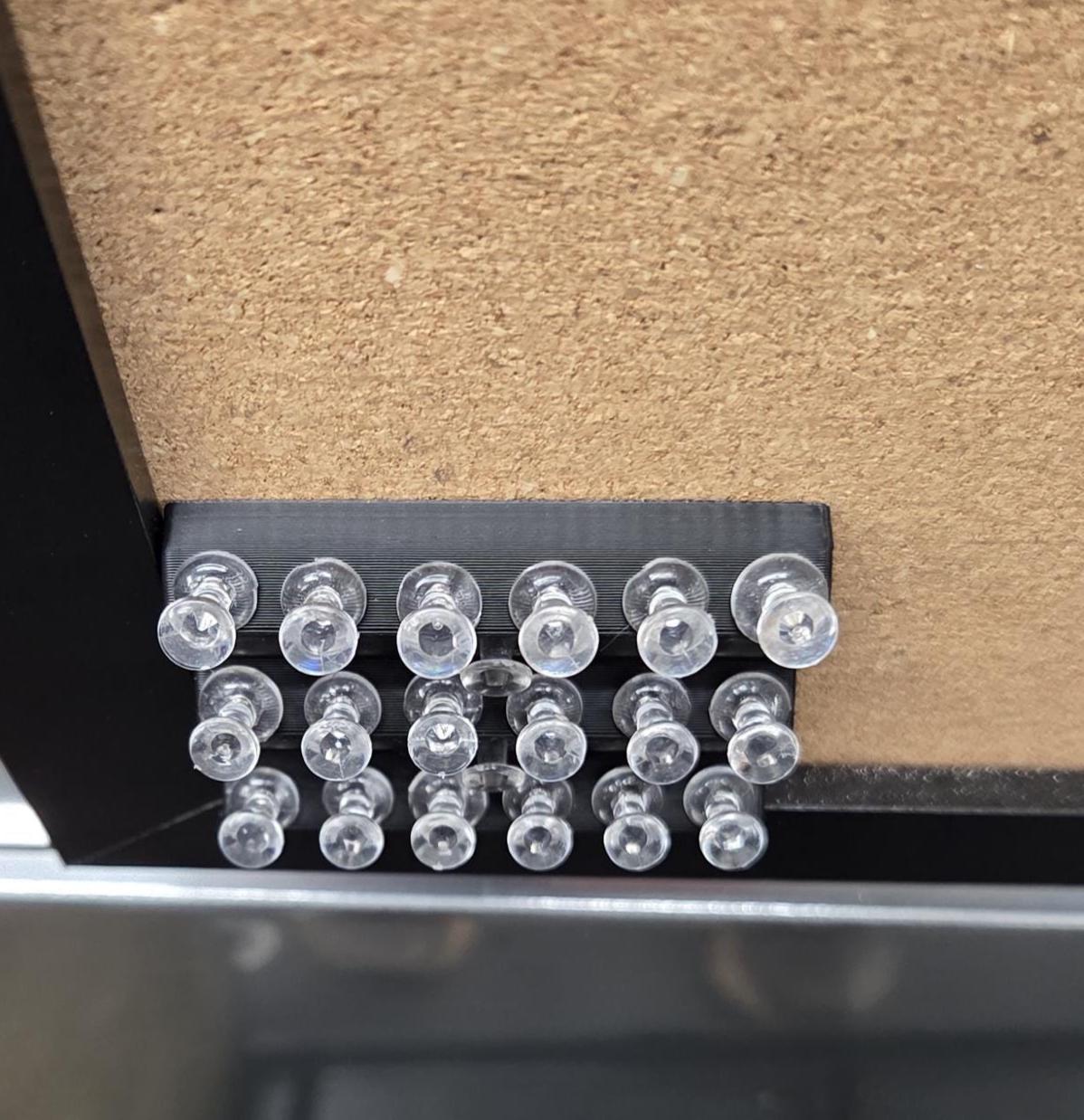 Thumbtack Rack D Printed Cork Board Organizer Holds Thumbtacks way to store up to thumbtacks at once No more loose pins scattered