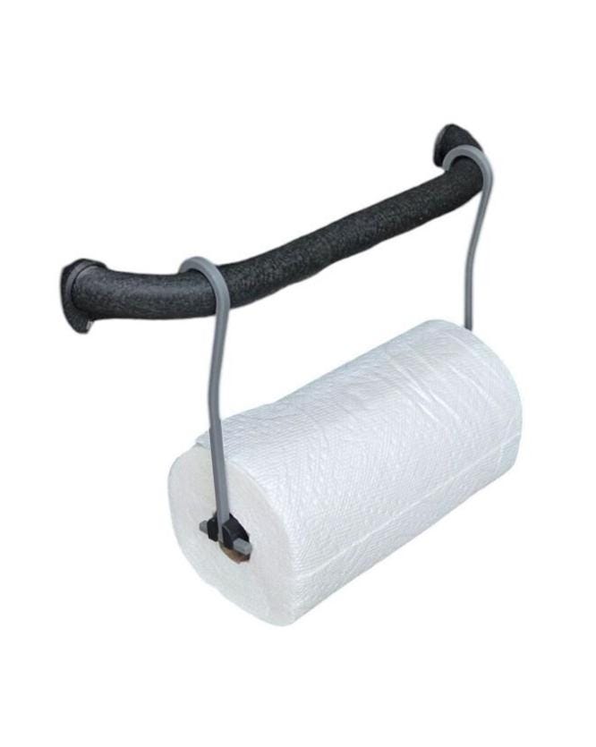 Toolbox Hanging Paper Towel Holder Clips Onto Round Handles Shop or Garage Organizer This D printed hanging paper towel holder is