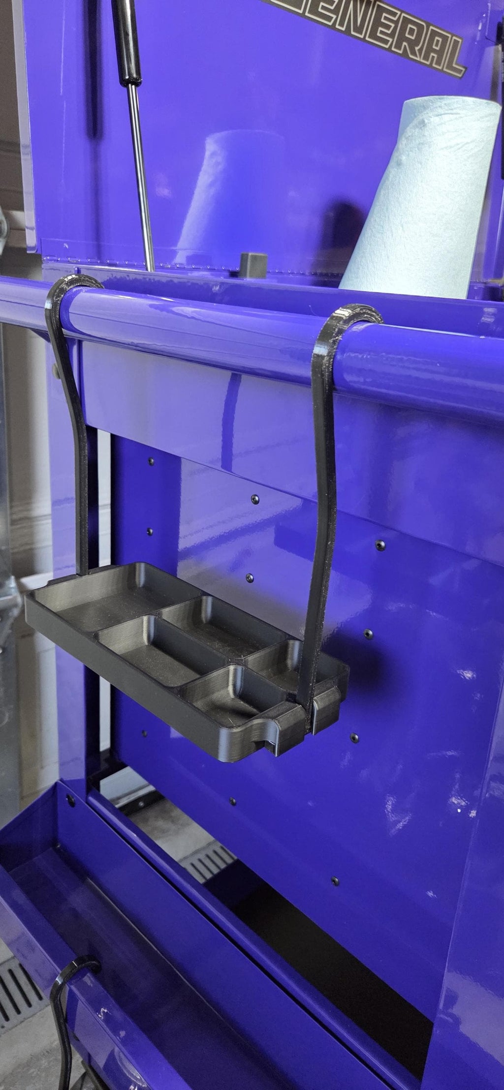 Toolbox Hanging Organizer Tray Modular ClipOn System with Divided Compartments Expand your hanging toolbox system with versatile