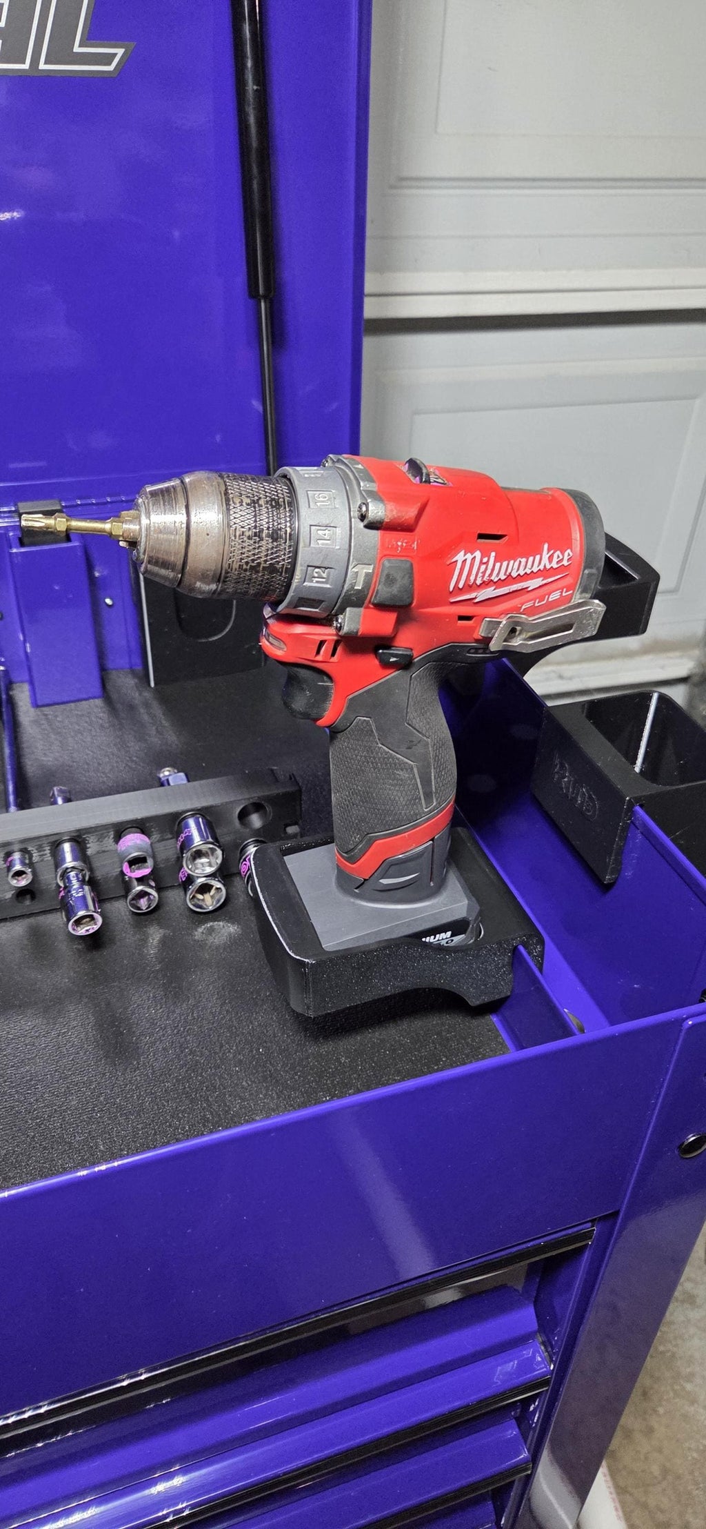 Tool Dock for M Milwaukee Tools ClipOn Holder for Toolbox Edge with Large Battery Support toolsespecially when using the larger M