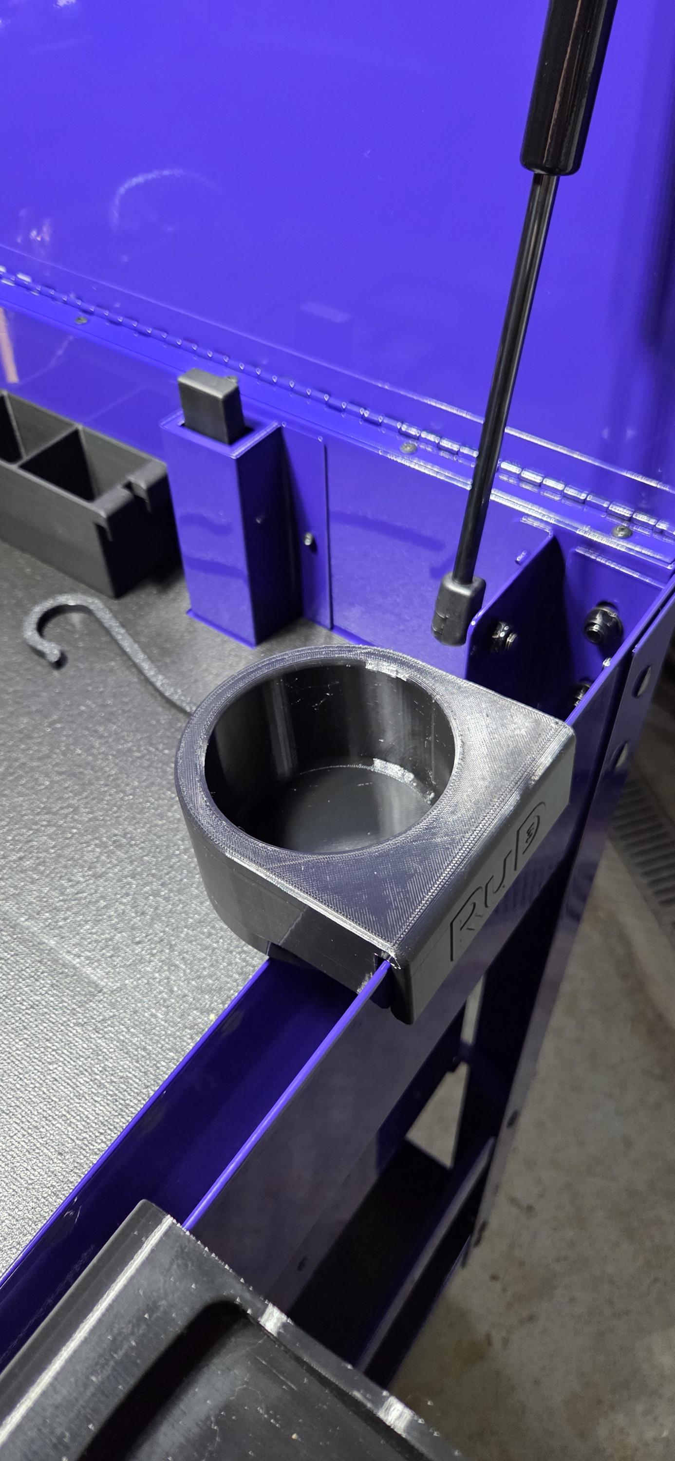 Toolbox Cup Holder | Clip-On Drink Holder for Tool Carts | Fits Most Cups 3.15"