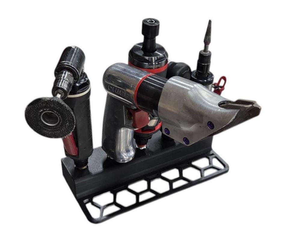 Air Tool Holder Vertical Drawer Organizer for Toolbox Black PLA you to store airpowered tools vertically instead of laying them