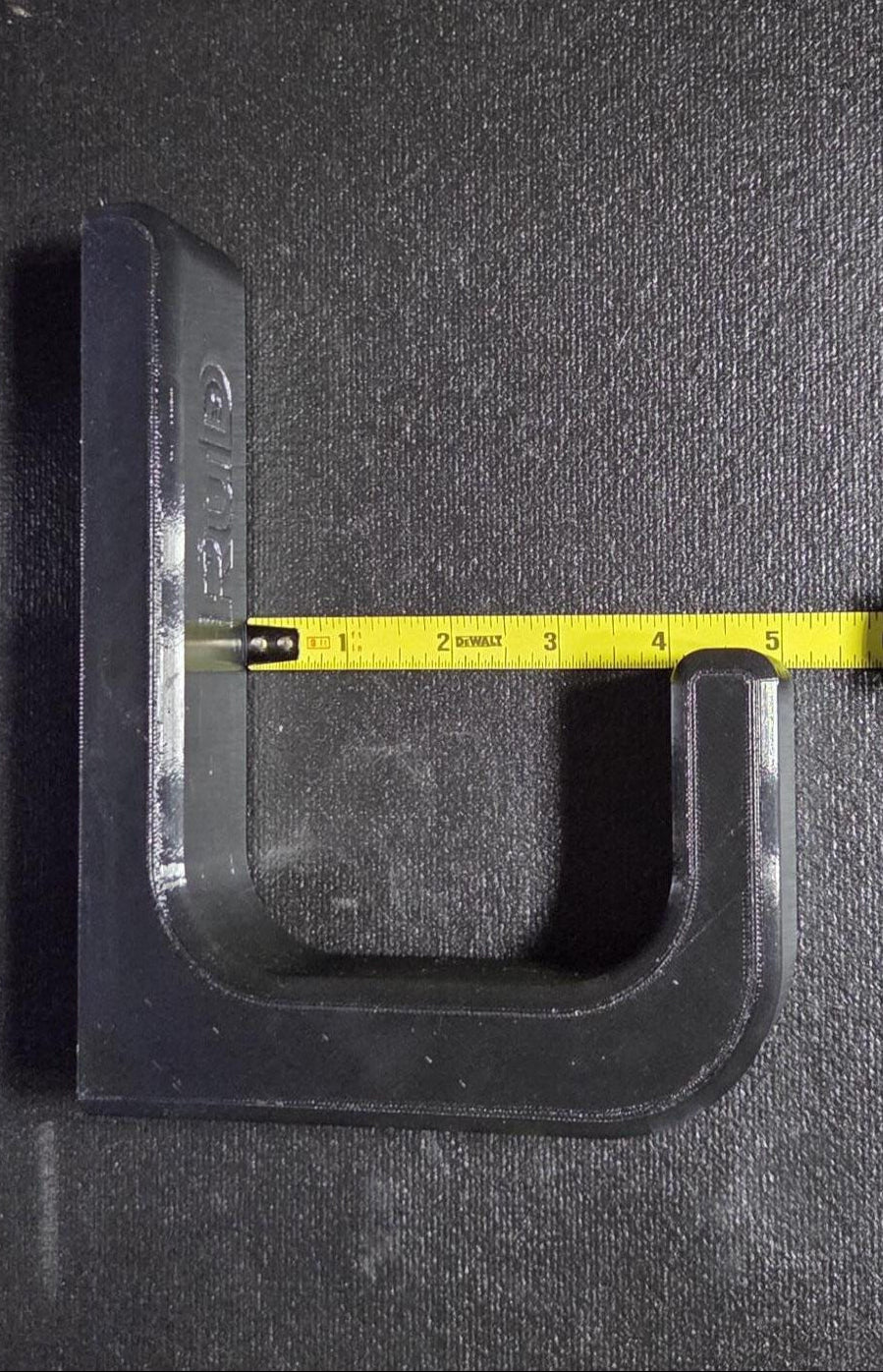 Heavy-Duty Magnetic Hook | Strong Neodymium Mount for Air Hoses & Extension Cords | Black PETG