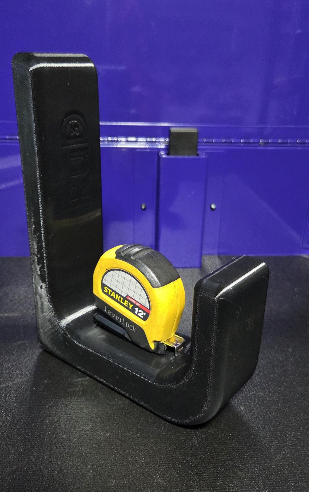 Heavy-Duty Magnetic Hook | Strong Neodymium Mount for Air Hoses & Extension Cords | Black PETG