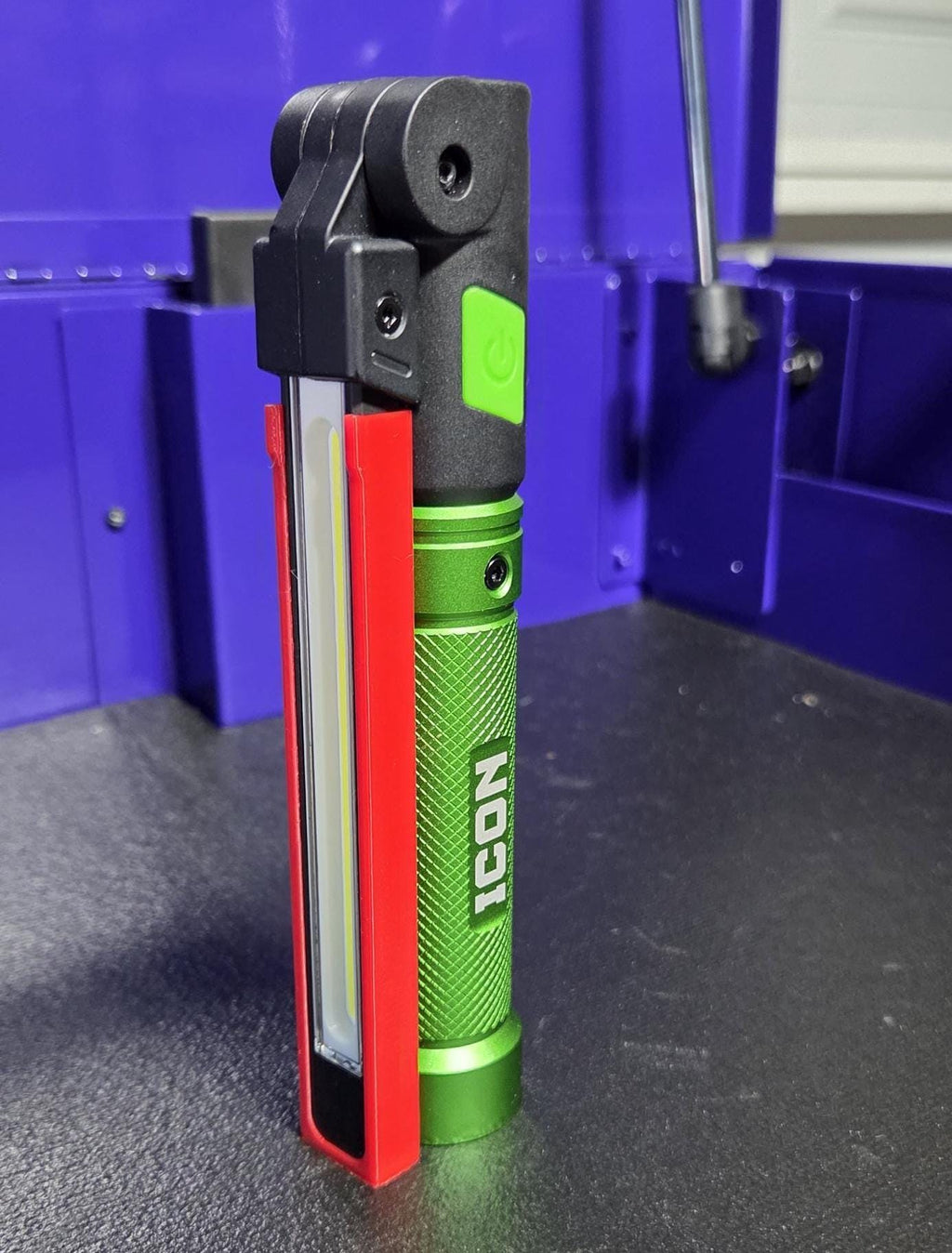 Light Cover for Icon Work Light D Printed SlipOn Shield Black or Red PETG ICON rechargeable work light providing a quick and