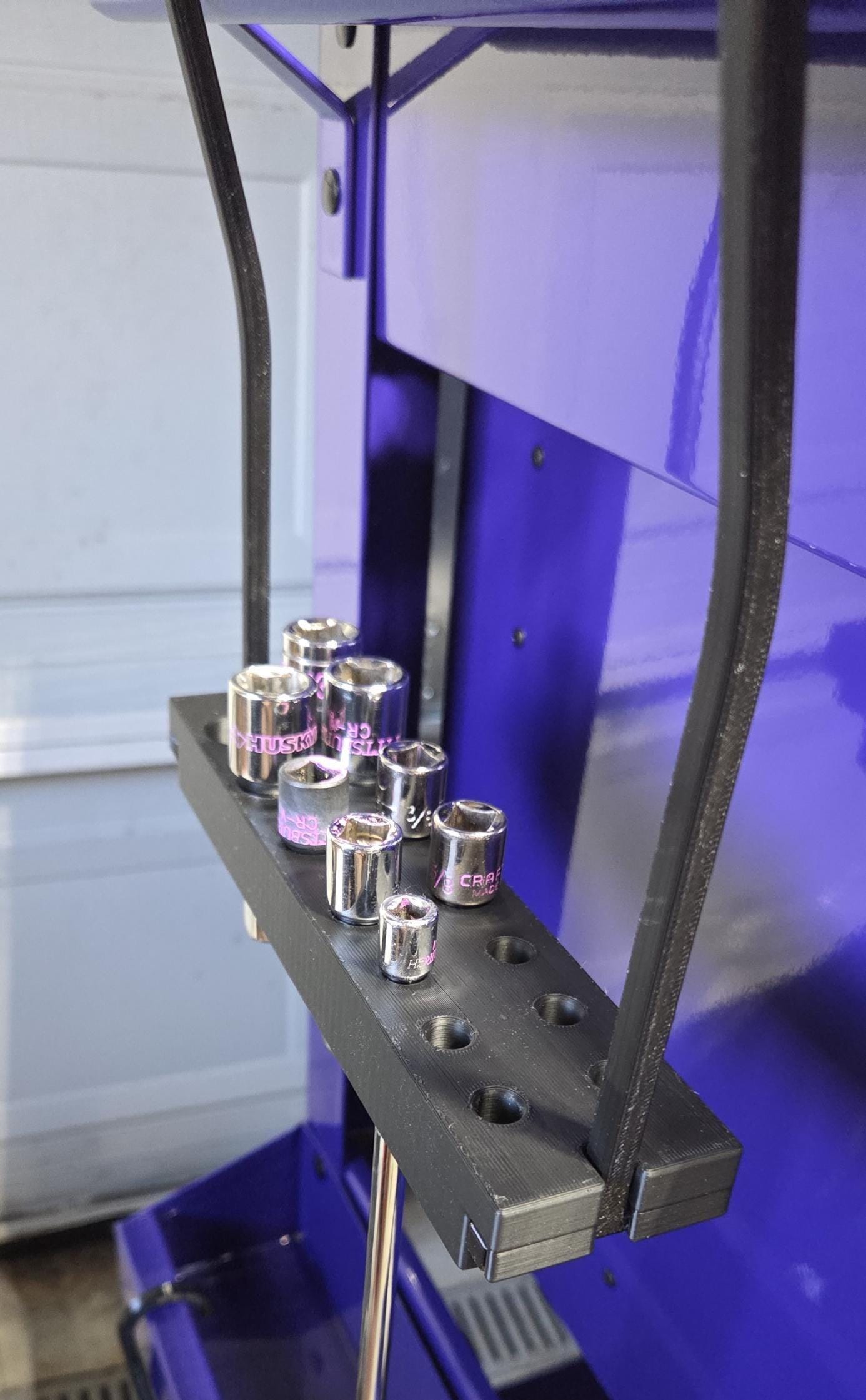 Toolbox Hanging Extension Organizer Modular ClipOn Rack for and Socket Extensions Its designed to hold four socket extensions