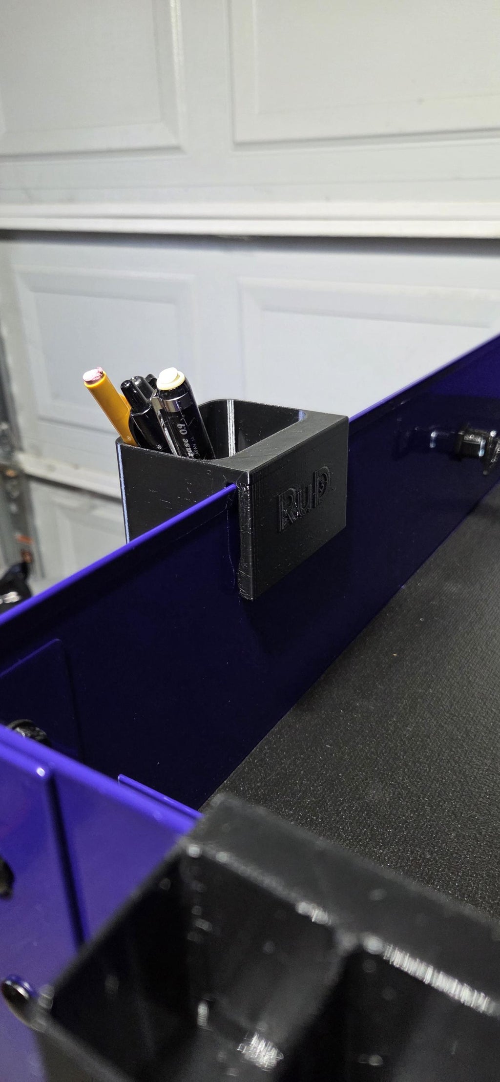 Tool Cart Pen Holder ClipOn or Magnetic Mount Options Garage Organizer General and similar toolboxes Magnetic Version Features