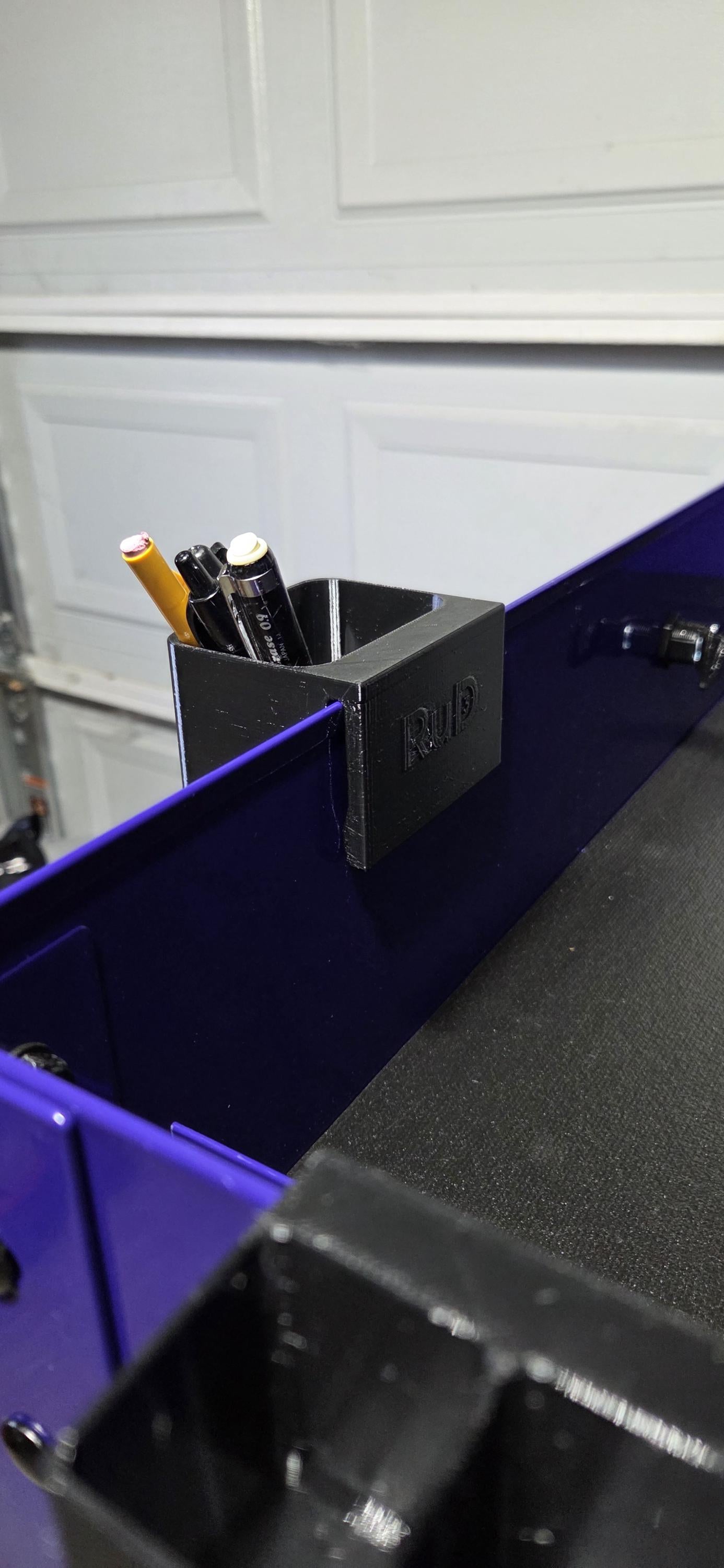 Tool Cart Pen Holder ClipOn or Magnetic Mount Options Garage Organizer General and similar toolboxes Magnetic Version Features