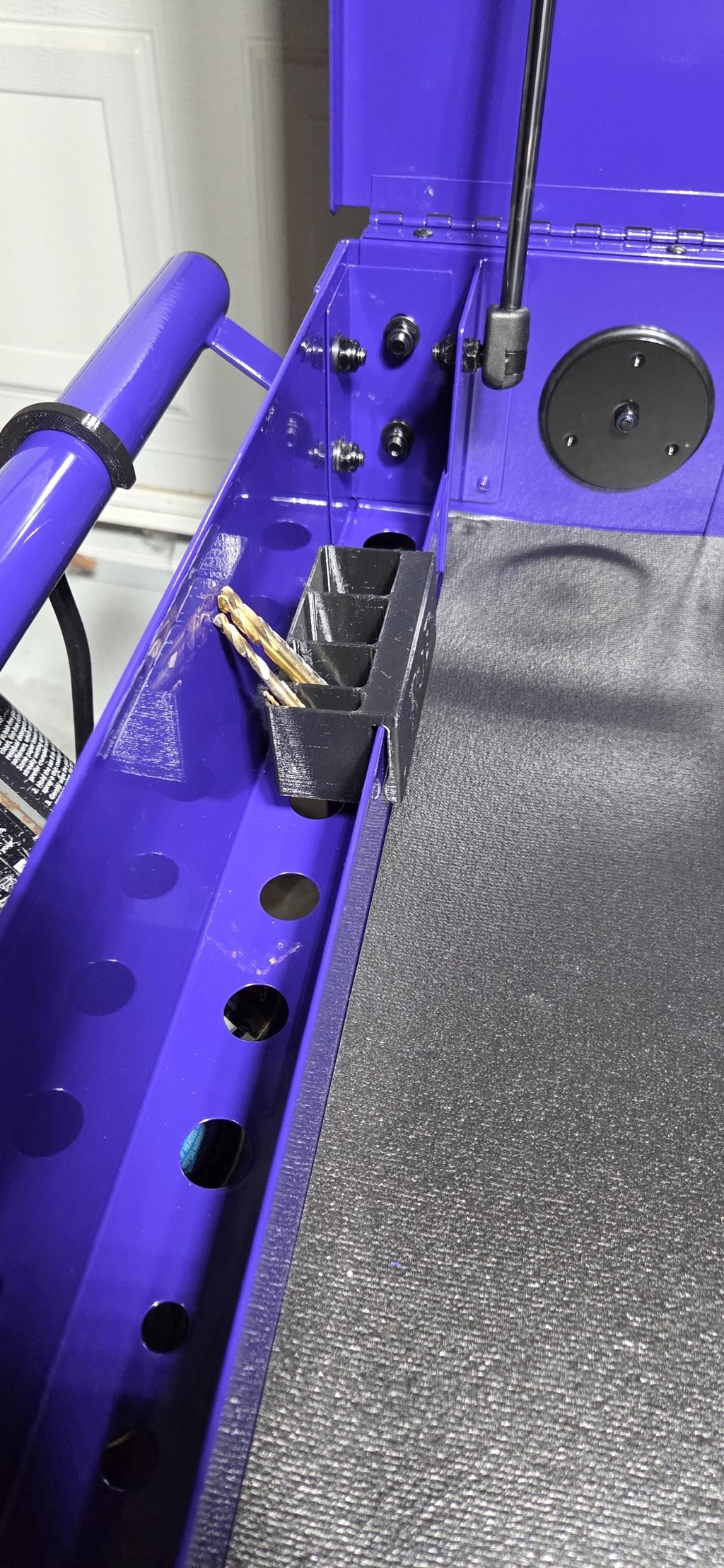 Tool Cart Drill Bit Holder Slot Toolbox Edge Clip Black PETG separated from larger ones and prevent them from getting lost in a