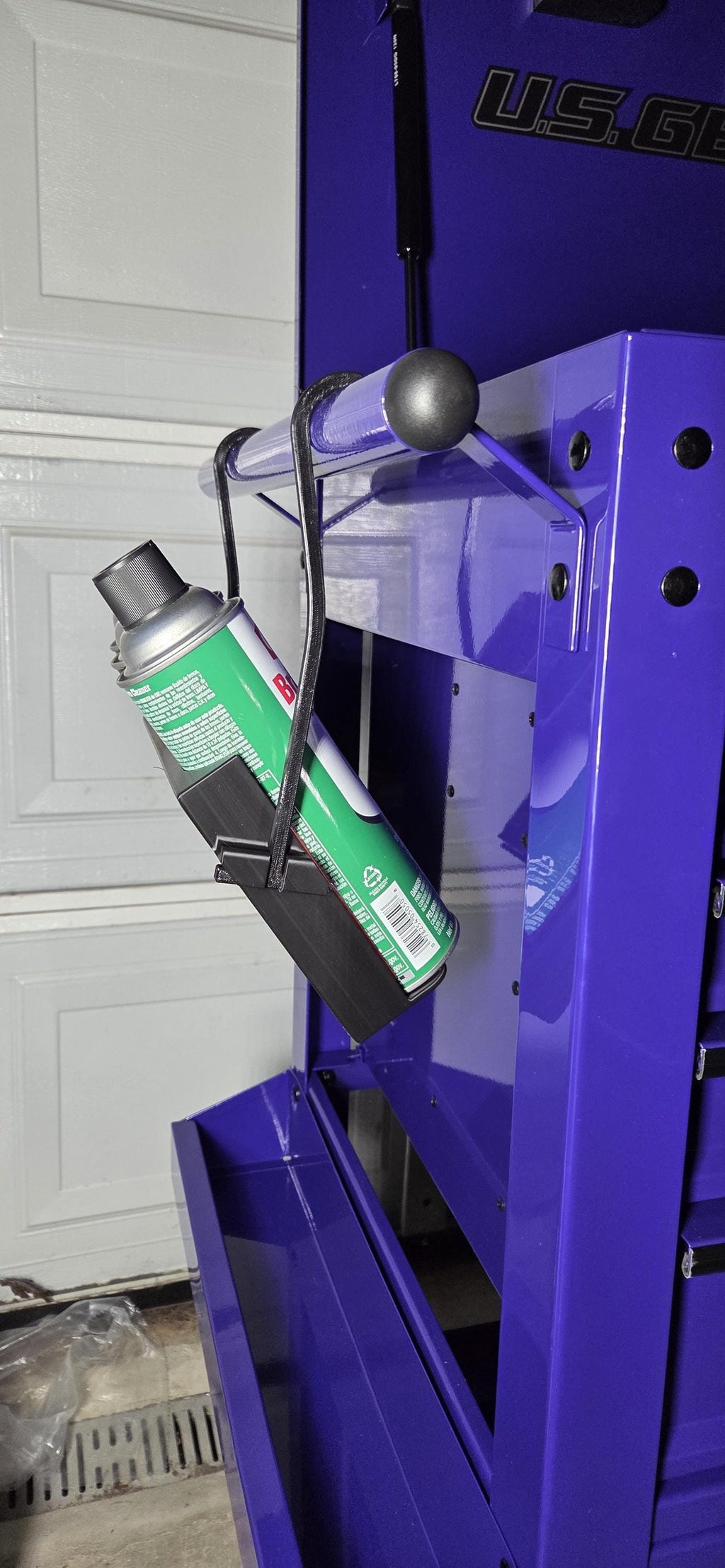 Toolbox Hanging Can Holder Fits Common Round Tool Cart Handles Can Organizer Free up cart space with a hanging can rack This D