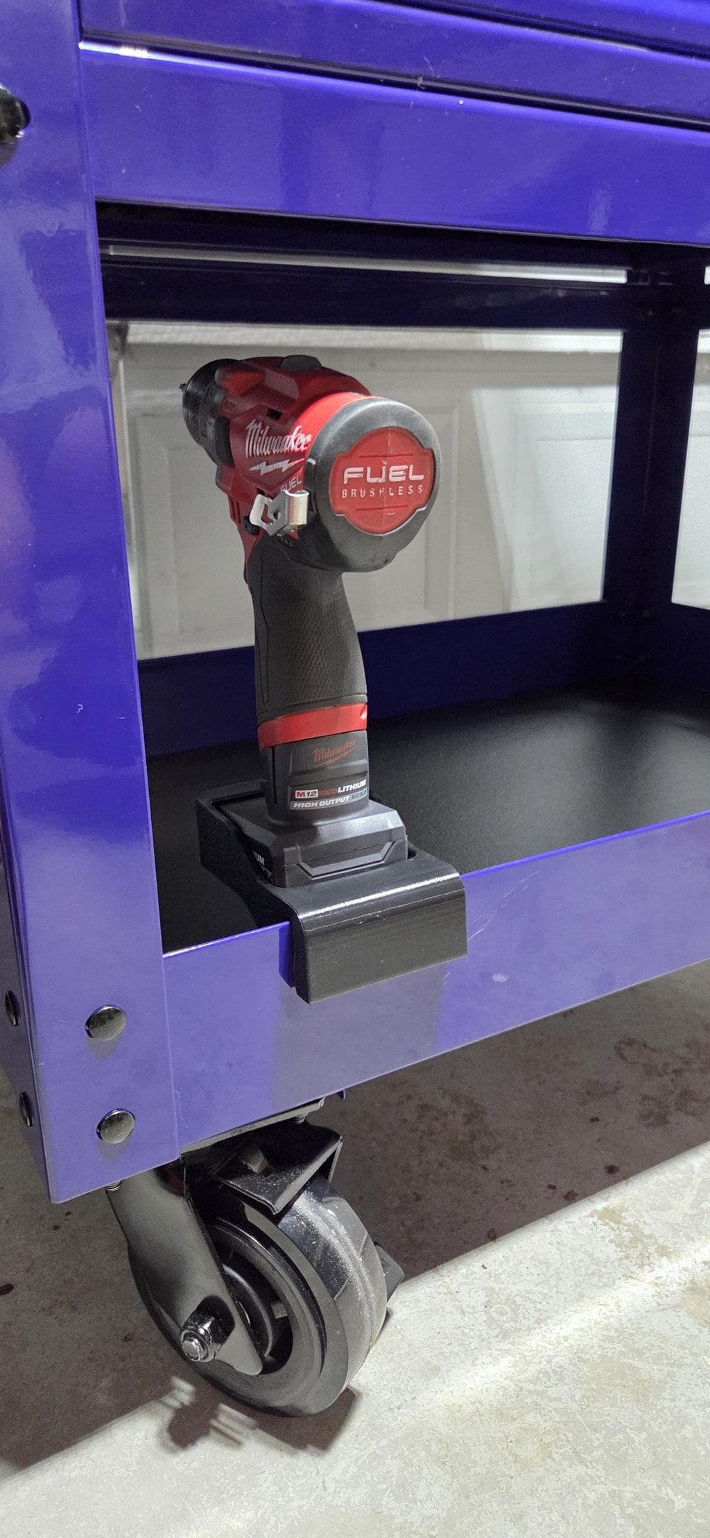 Tool Dock for M Milwaukee Tools ClipOn Holder for Toolbox Edge with Large Battery Support provides a strong secure place to hold