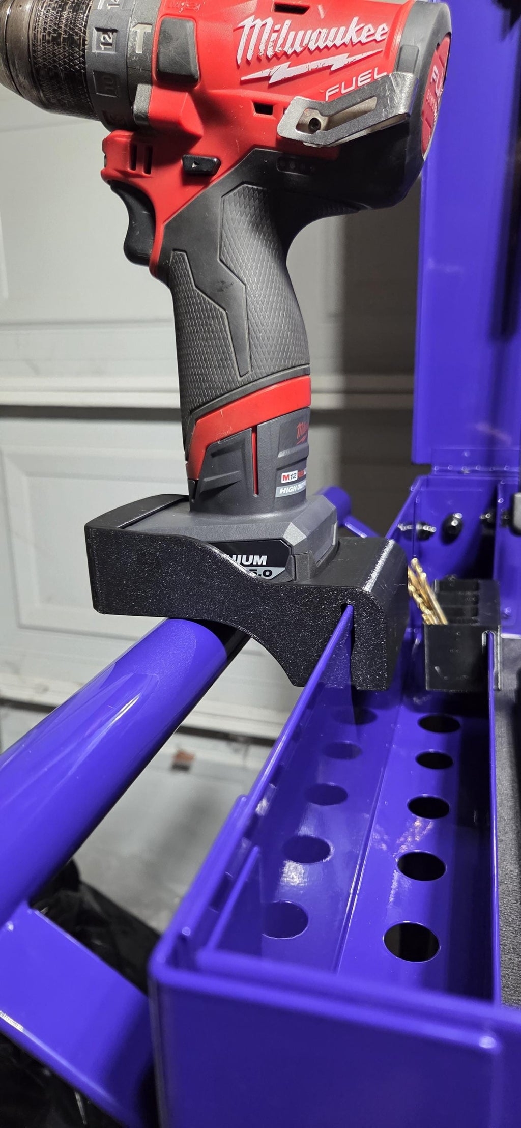 Tool Dock for M Milwaukee Tools ClipOn Holder for Toolbox Edge with Large Battery Support Give your Milwaukee M tools a secure