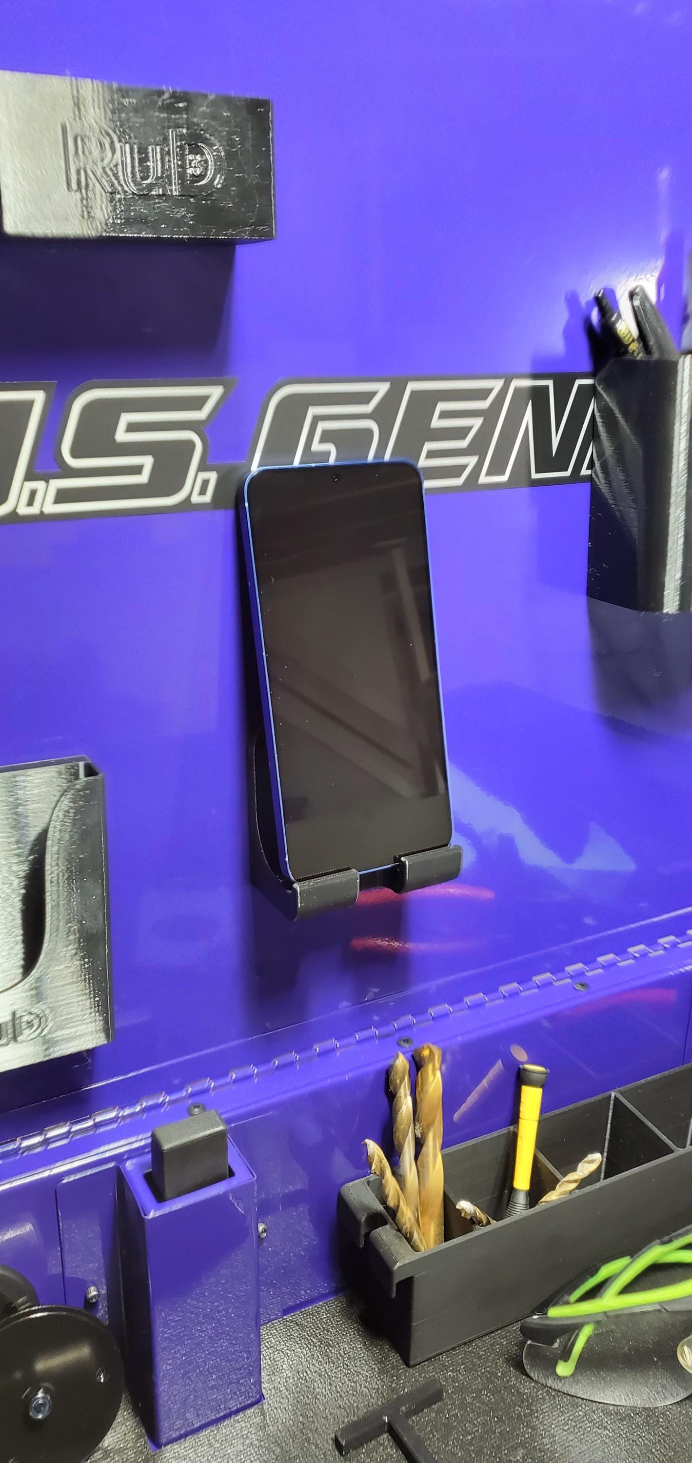 Magnetic Phone Holder | Strong Neodymium Mount for Tool Carts & Workspaces