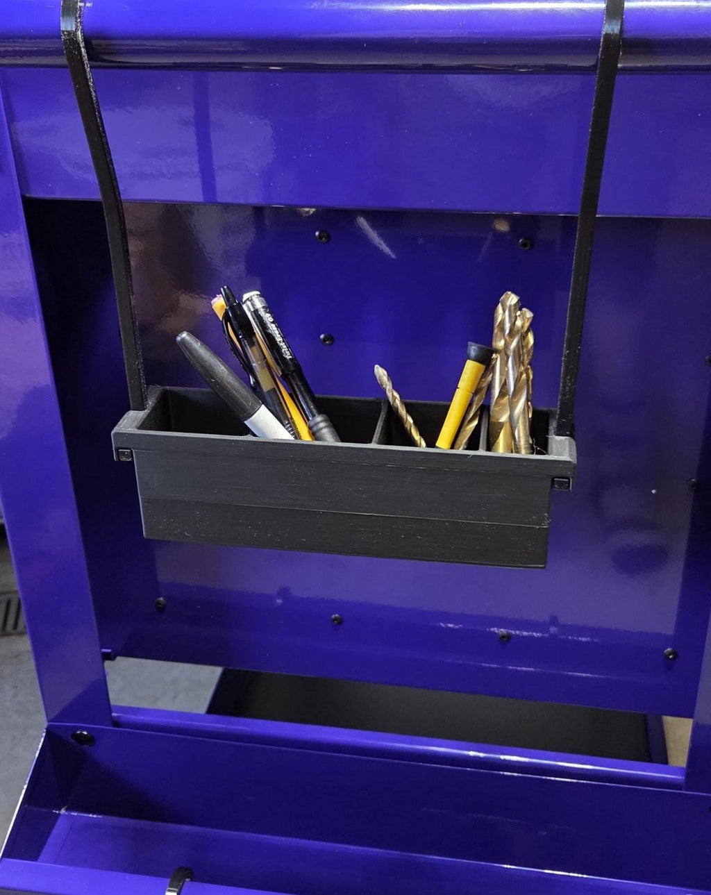 Toolbox Hanging SemiDeep Organizer Modular ClipOn Tray for Picks Pens and Drill Bits organizer tray is part of the Hanging