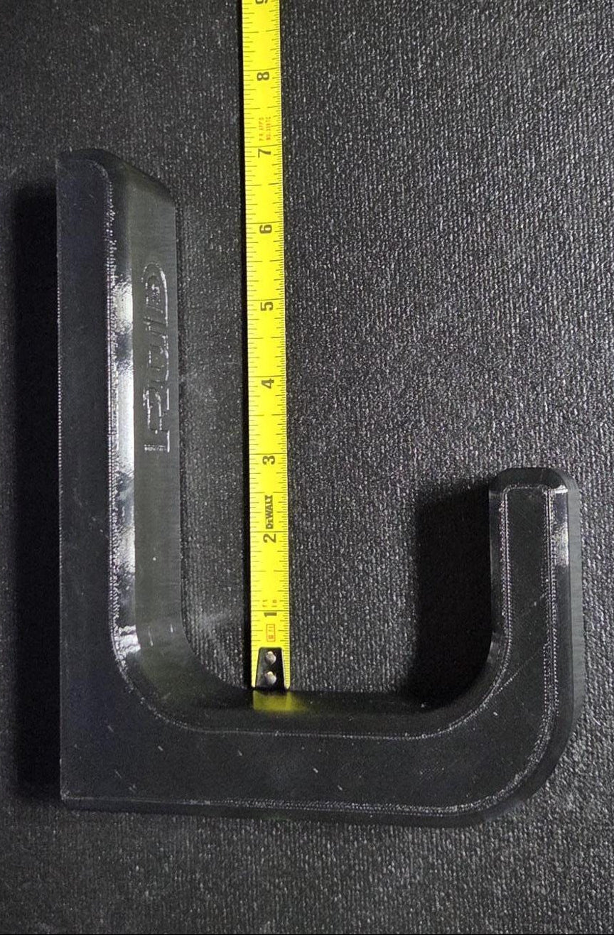 Heavy-Duty Magnetic Hook | Strong Neodymium Mount for Air Hoses & Extension Cords | Black PETG