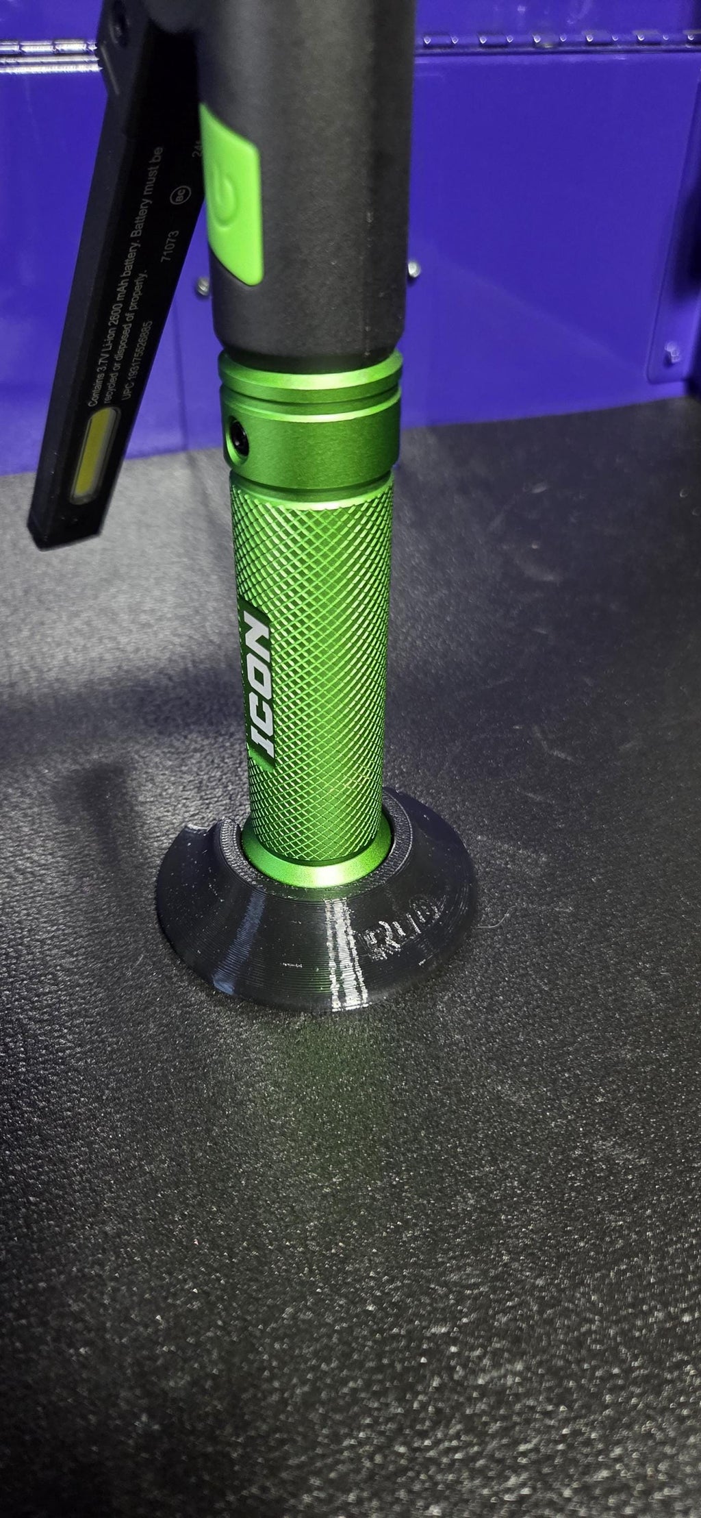 Snug Fit Base For Icon LED Work Light Use On NonMagnetic Surfaces own without a steel table Works great for all sorts of projects